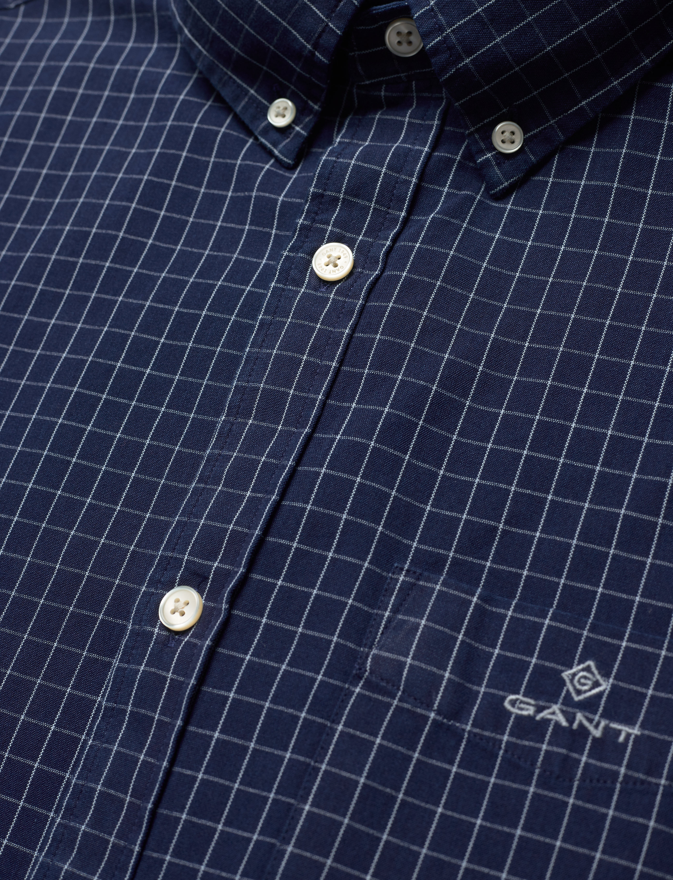 GANT - D1. INDIGO WINDOW PANE REG BD - dark indigo - 3
