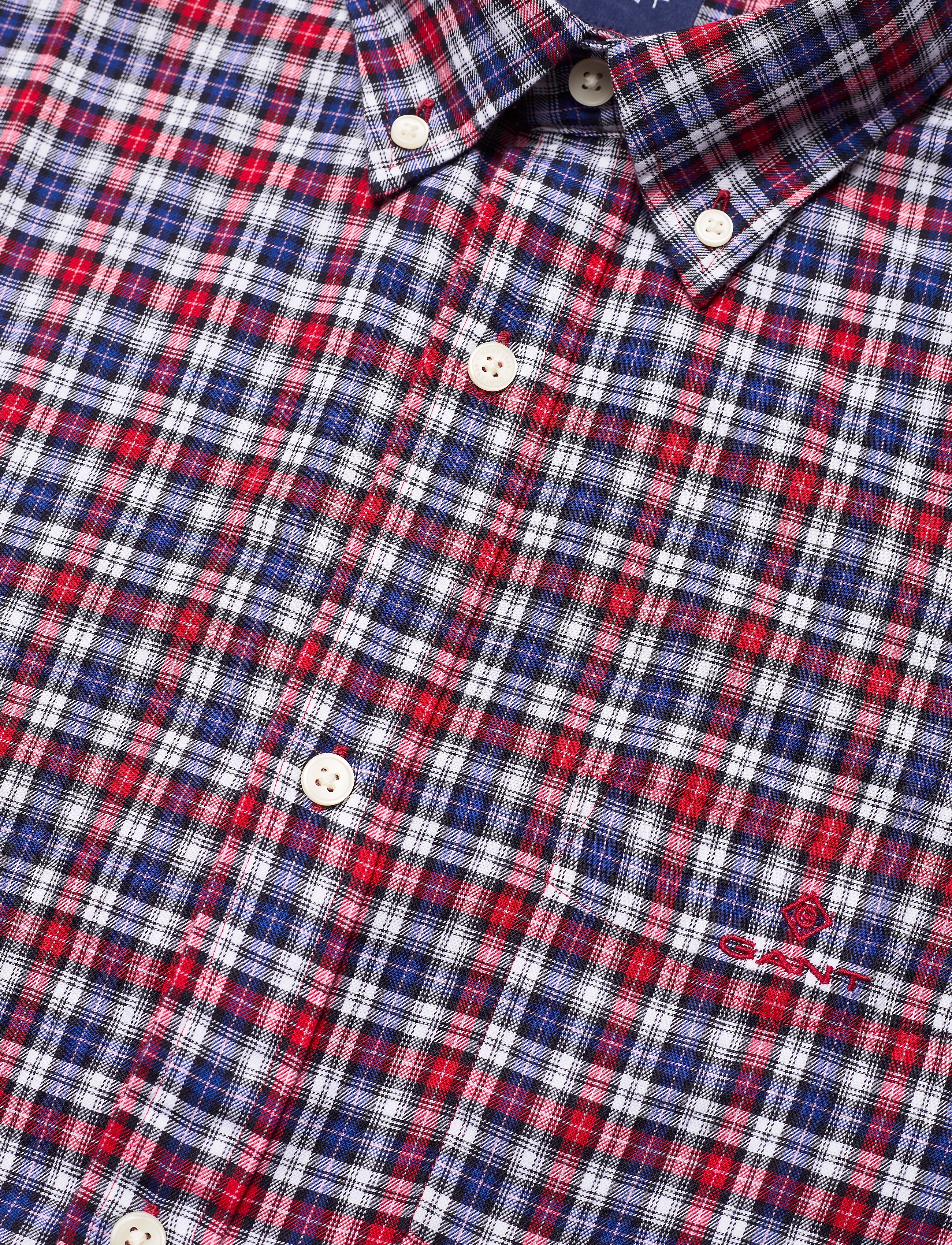 GANT - D1. TP TWILL MICRO TARTAN REG BD - bright red - 3