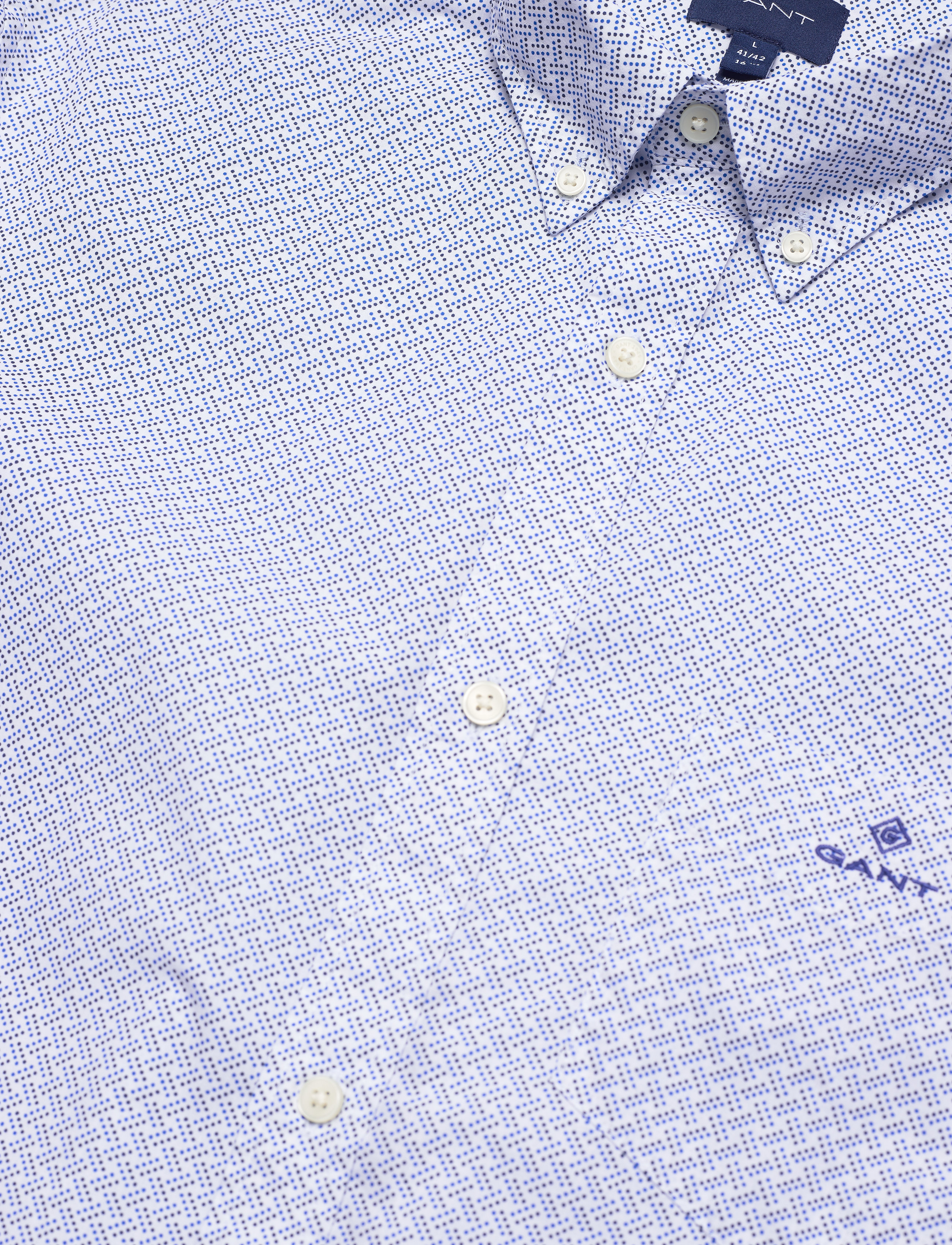 GANT - D1. MICRO DOT WEAVE PRINT REG BD - white - 3