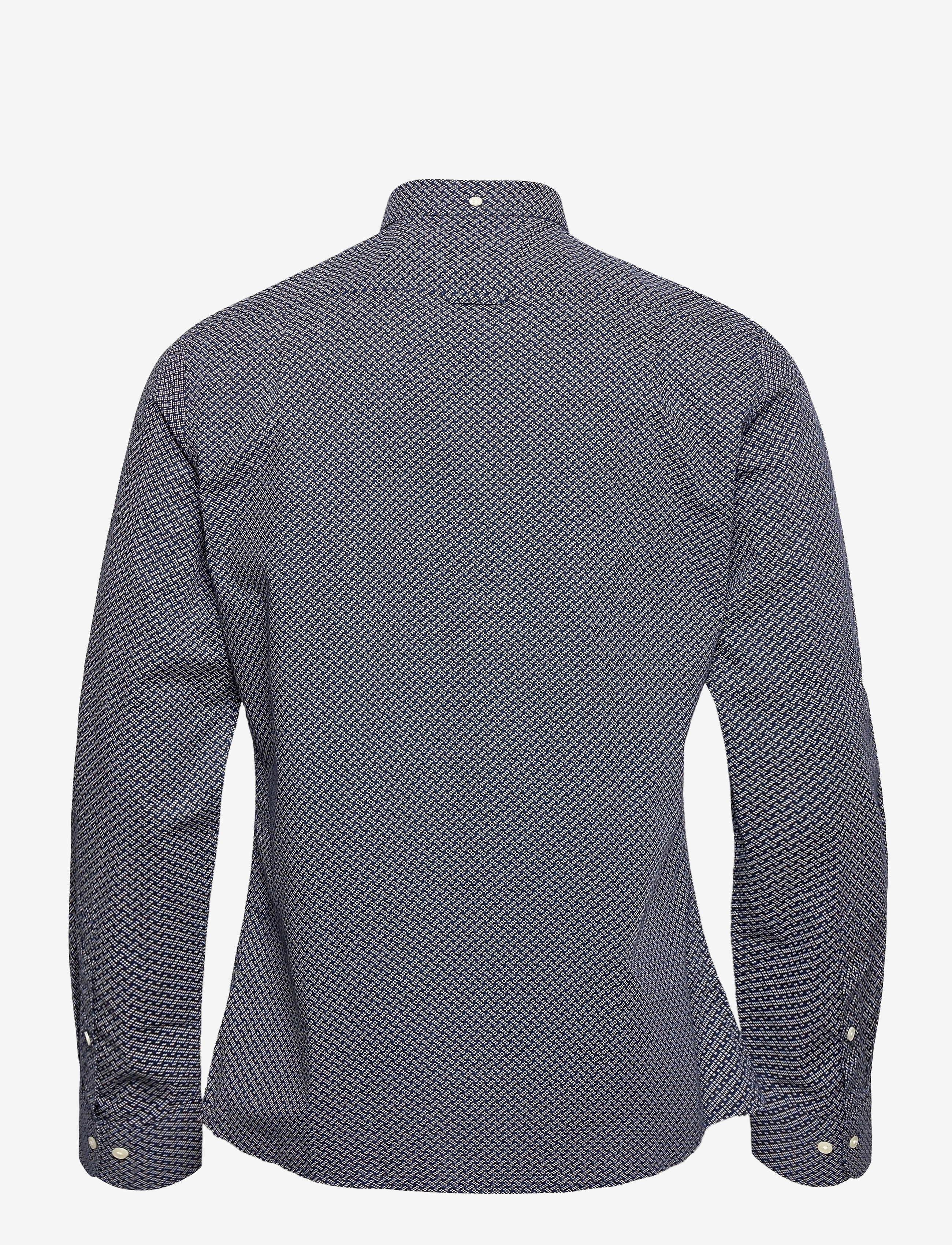 GANT - D1. MICRO DOT WEAVE PRINT SLIM BD - persian blue - 1