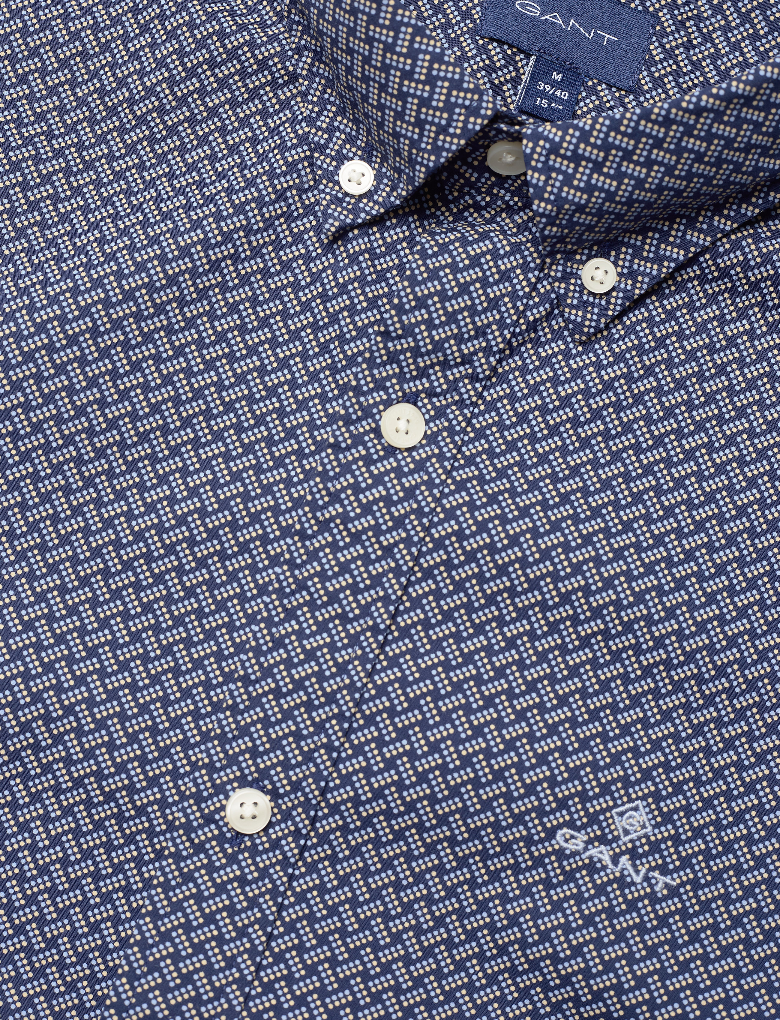 GANT - D1. MICRO DOT WEAVE PRINT SLIM BD - persian blue - 3