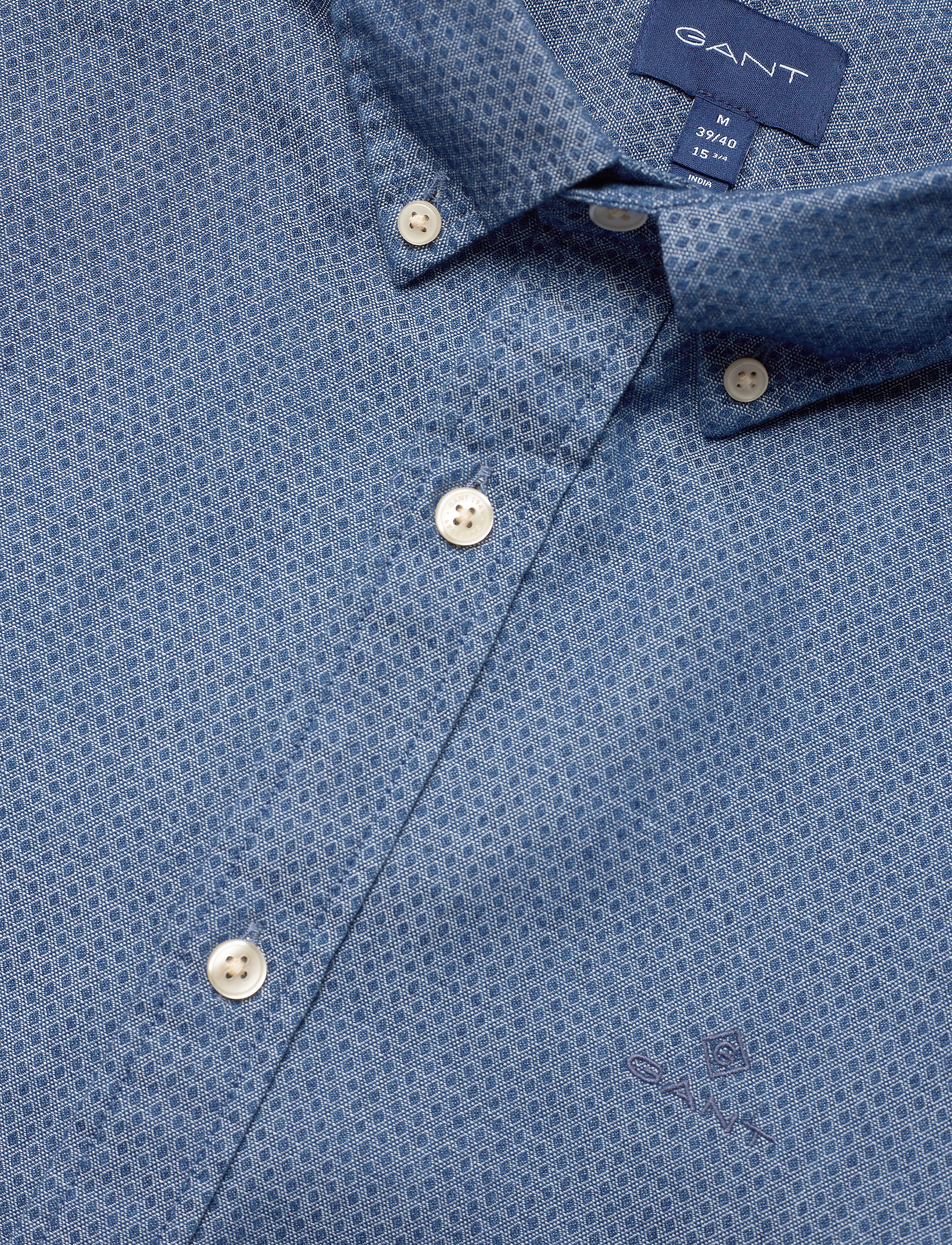 GANT - D2. TP INDIGO DOBBY SLIM BD - indigo - 3