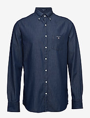 GANT - REG INDIGO BD - chemises en jean - dark indigo - 0