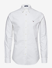 GANT - SLIM OXFORD SHIRT BD - oxford shirts - white - 0