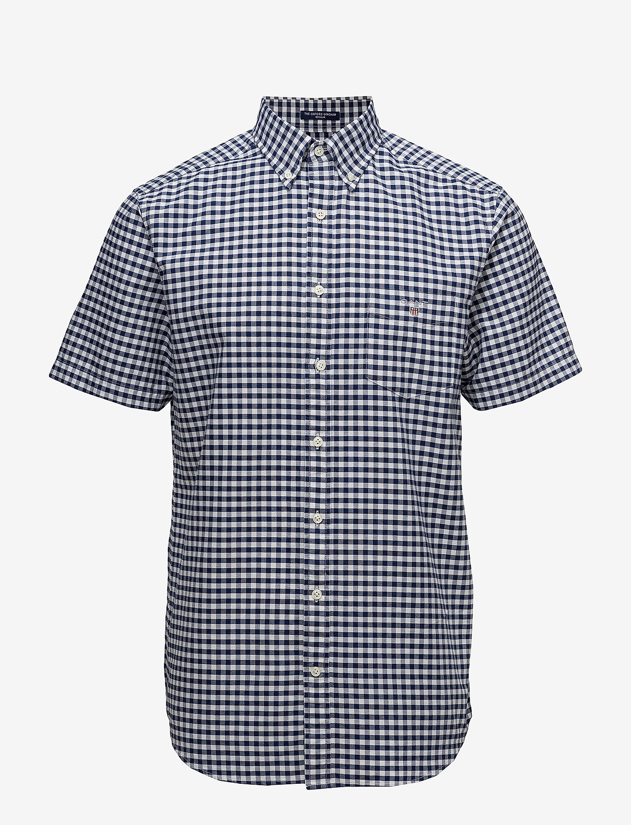 GANT - THE OXFORD GINGHAM REG SS BD - persian blue - 0
