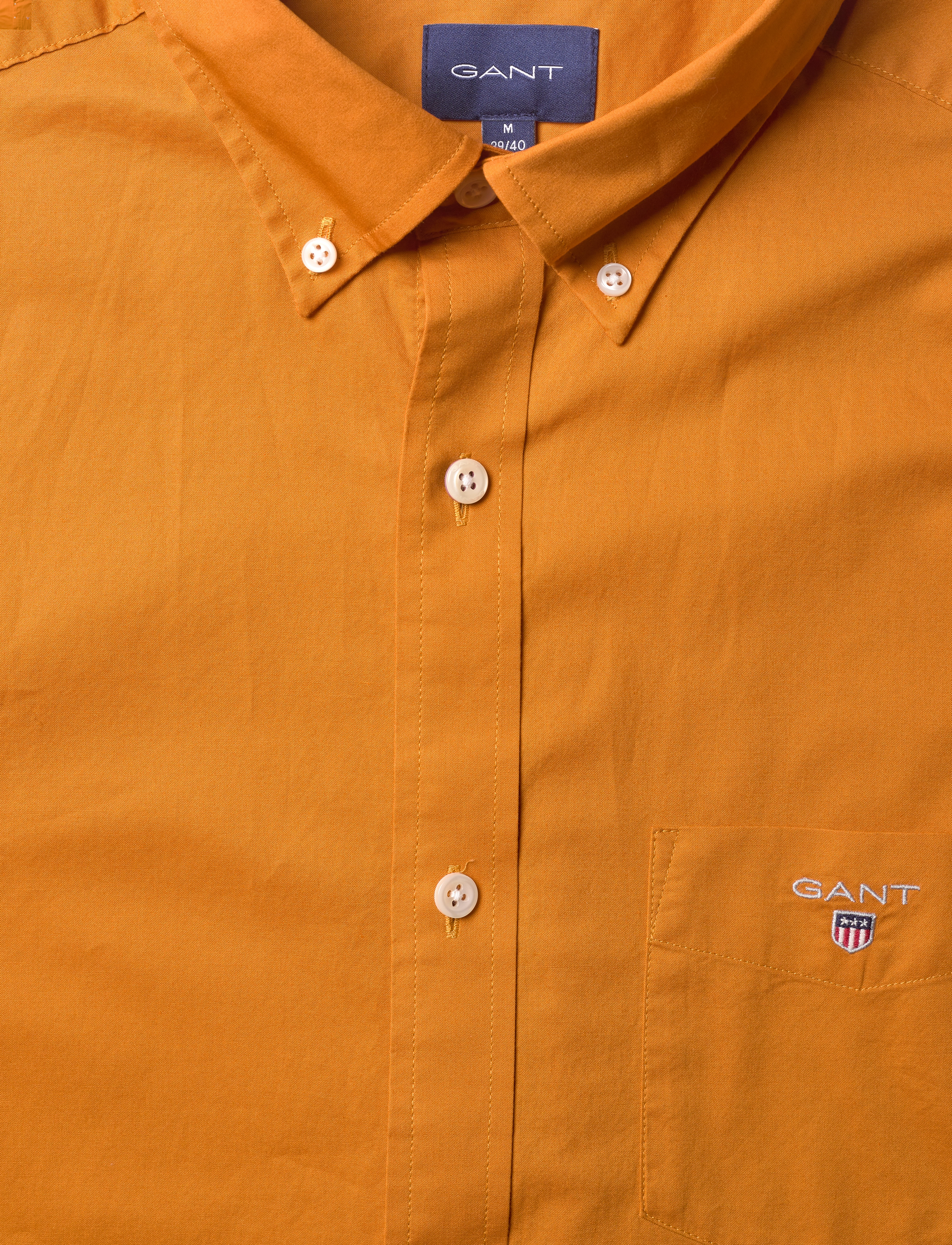 GANT - REG BROADCLOTH BD - dk mustard orange - 2