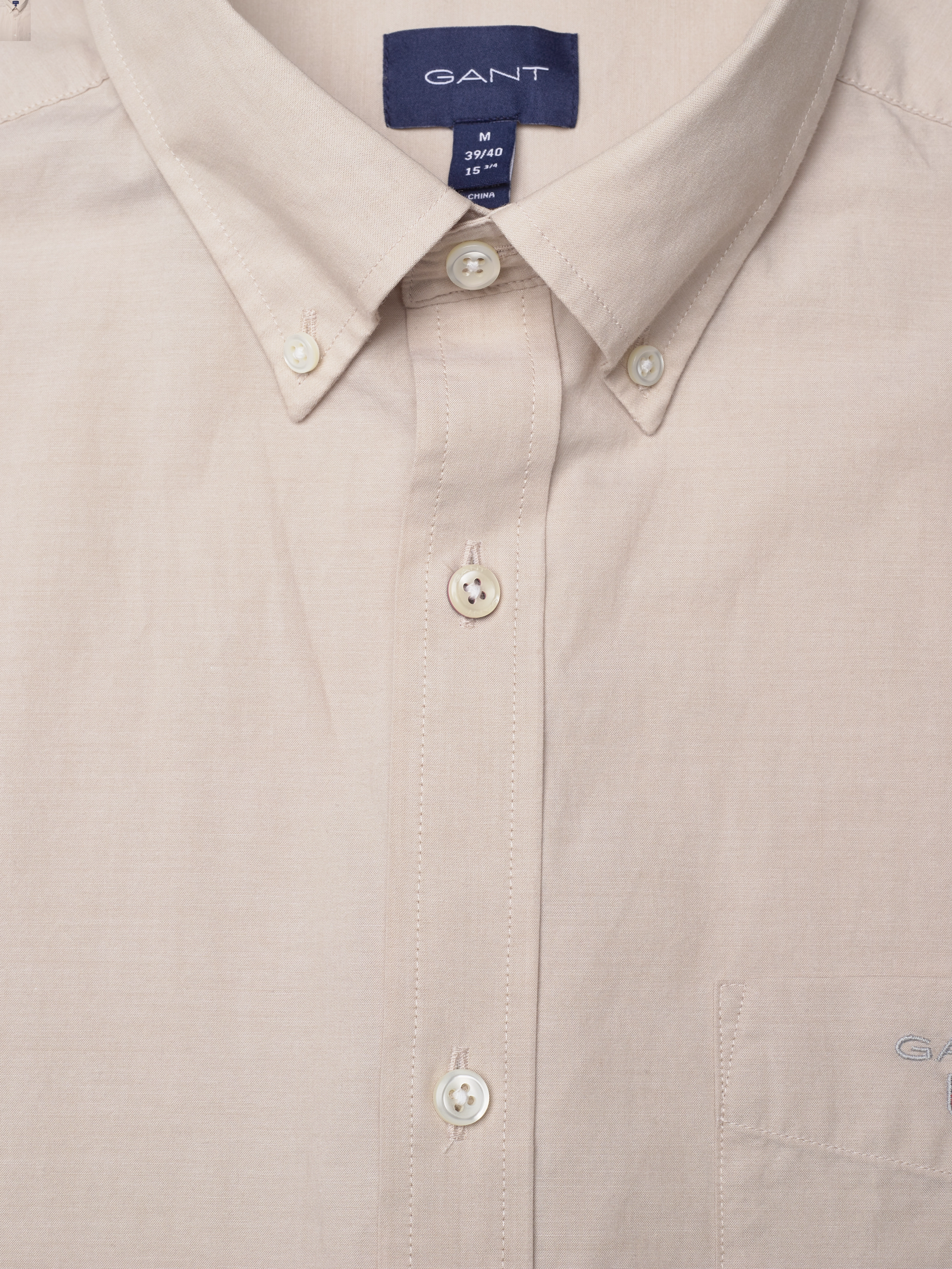 GANT - REG BROADCLOTH BD - dry sand - 2