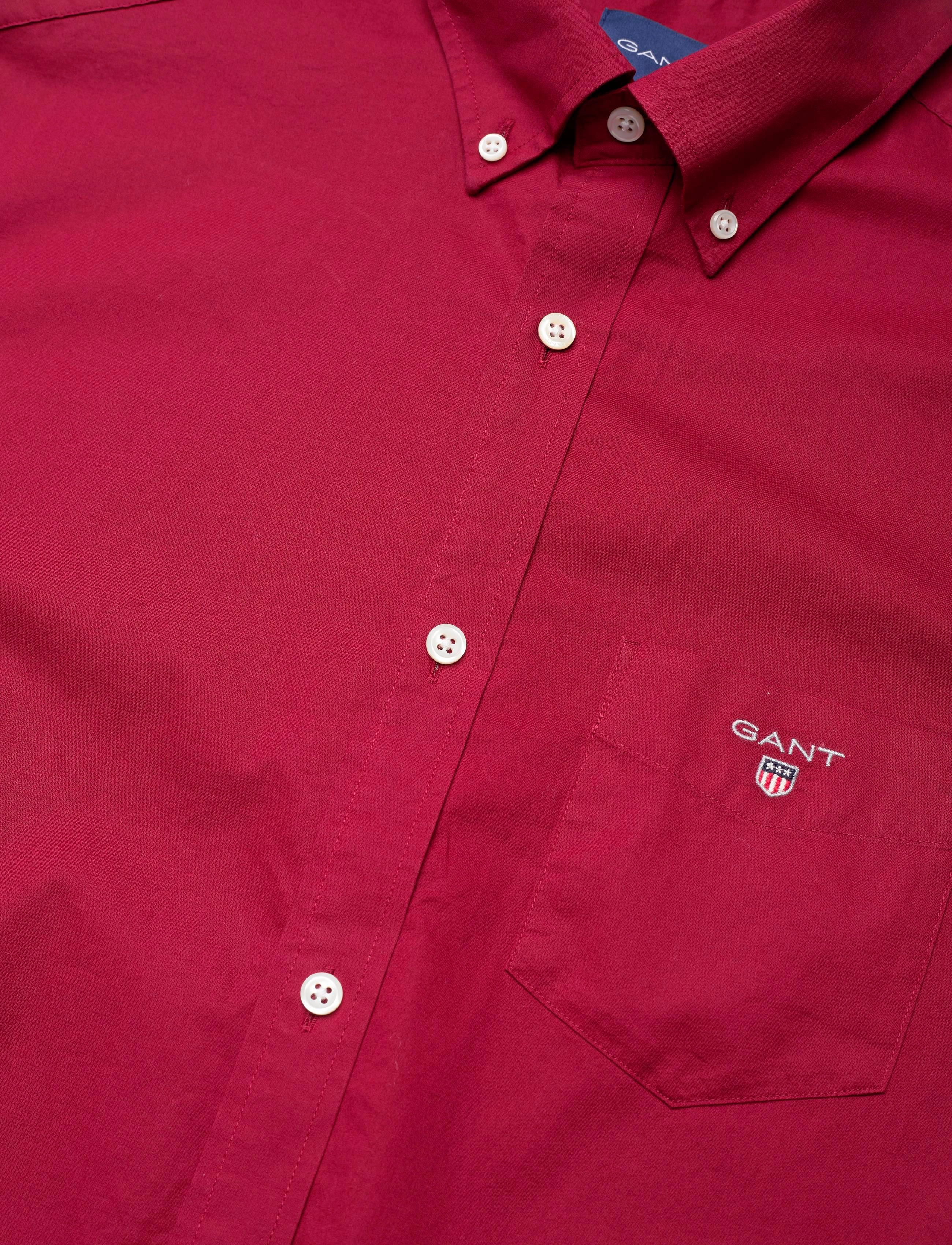 GANT - REG BROADCLOTH BD - plumped red - 3
