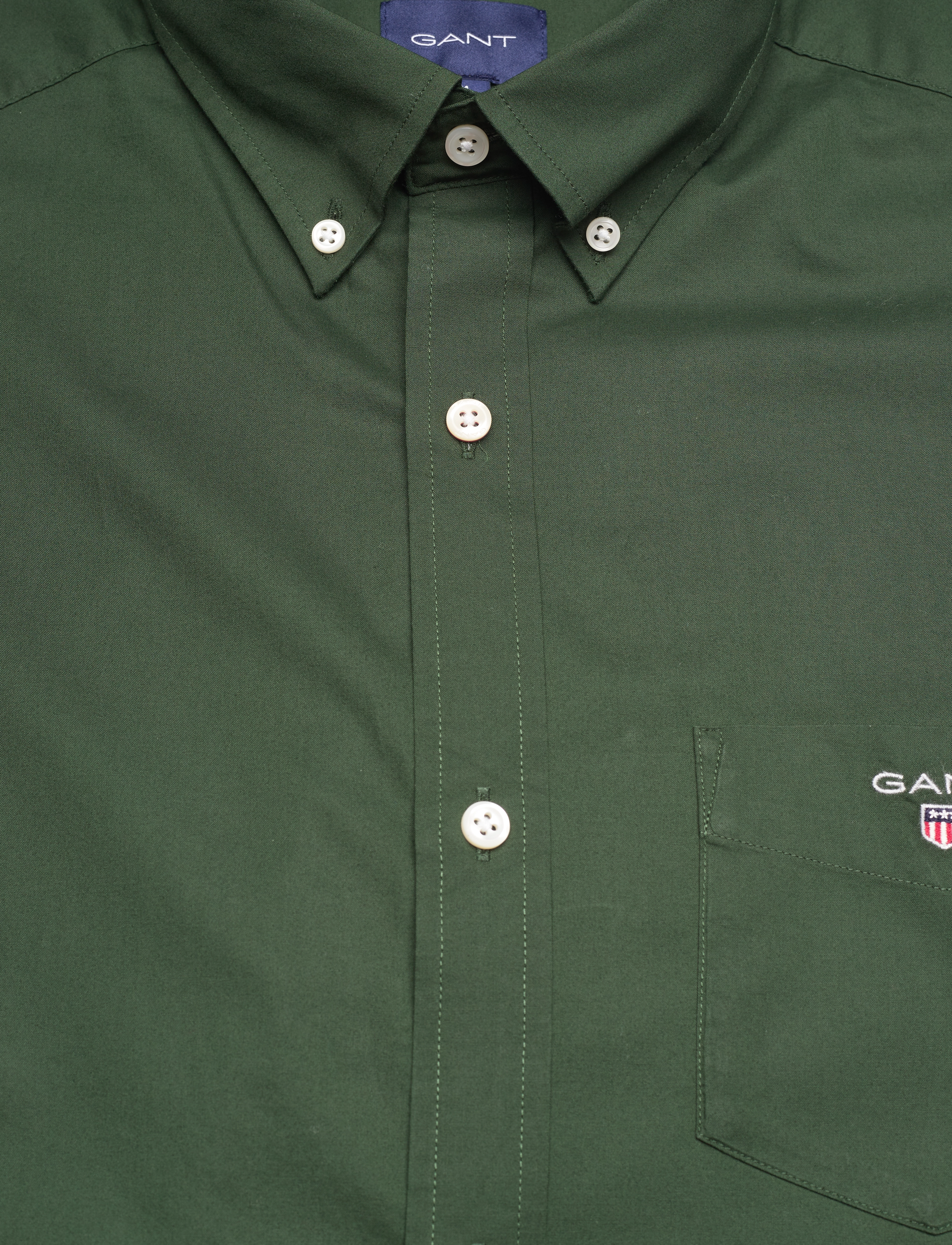 GANT - REG BROADCLOTH BD - storm green - 2