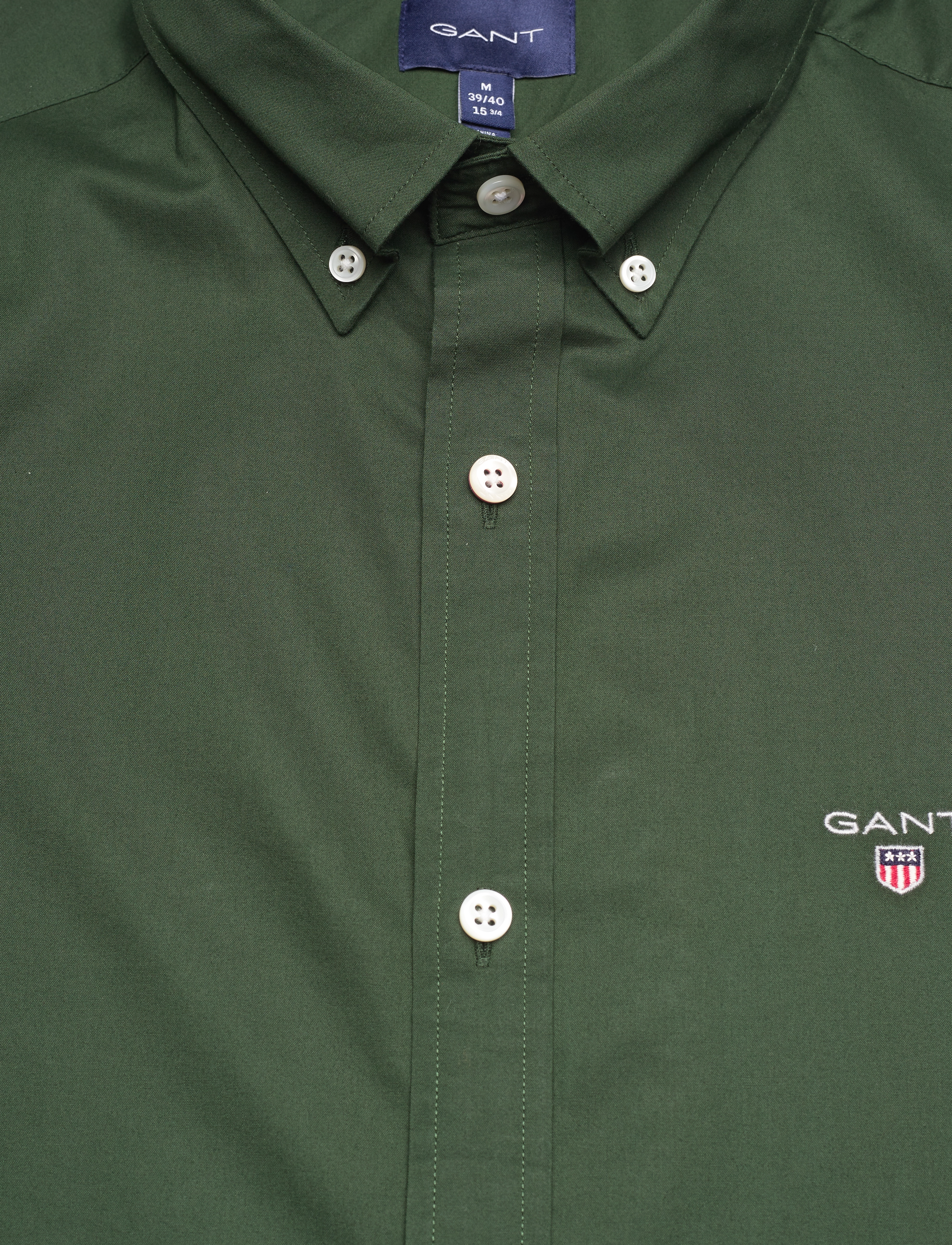 GANT - SLIM BROADCLOTH BD - storm green - 2