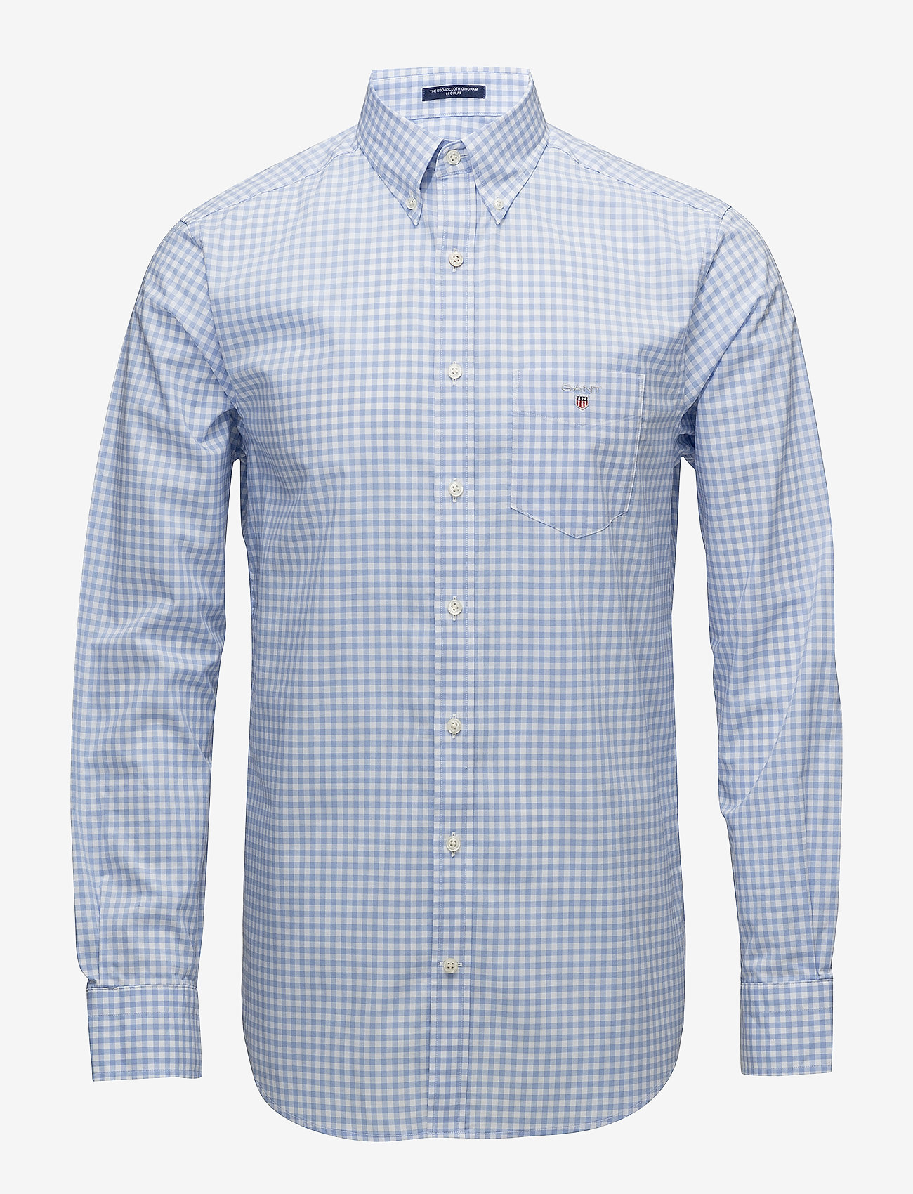 GANT - REG BROADCLOTH GINGHAM BD - capri blue - 0