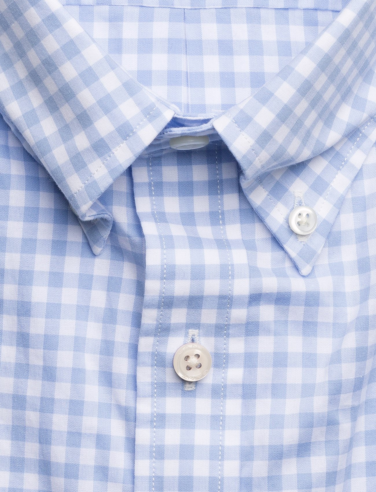 GANT - REG BROADCLOTH GINGHAM BD - capri blue - 2