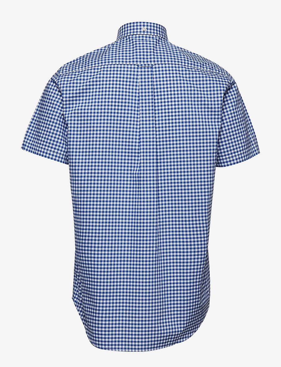 GANT - REG BROADCLOTH GINGHAM SS BD - college blue - 1