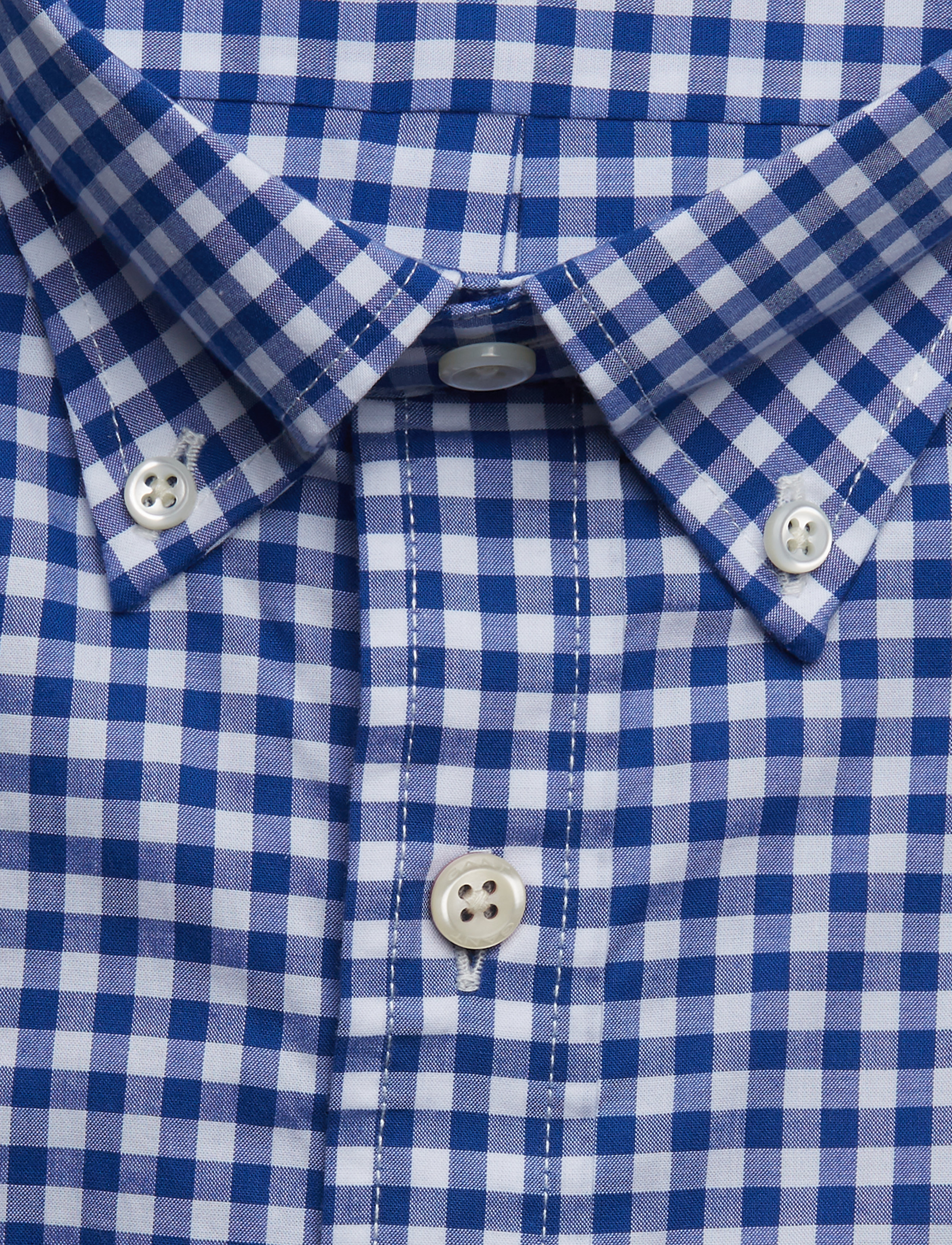 GANT - REG BROADCLOTH GINGHAM SS BD - college blue - 2