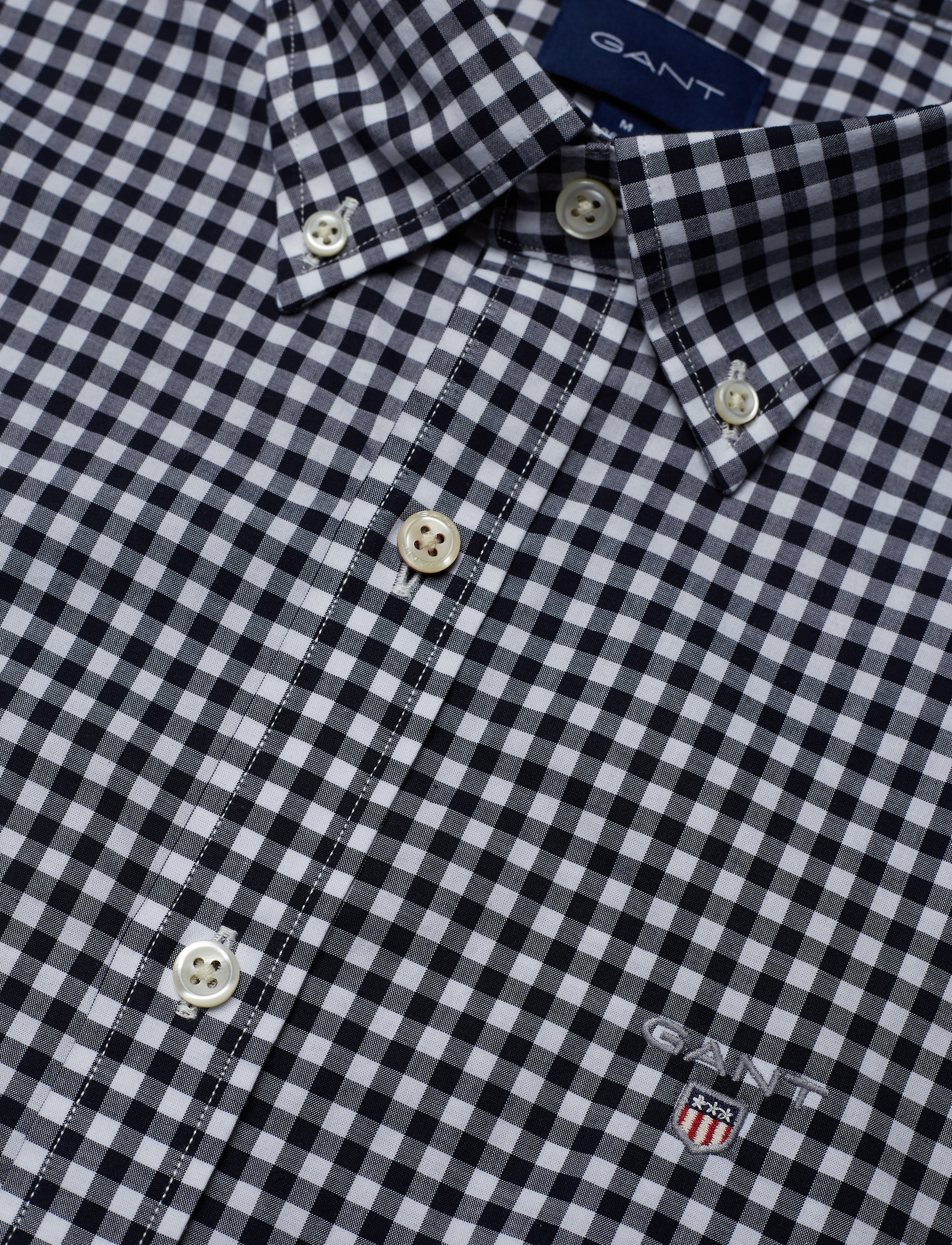 GANT - THE BROADCLOTH GINGHAM SLIM BD - marine - 3
