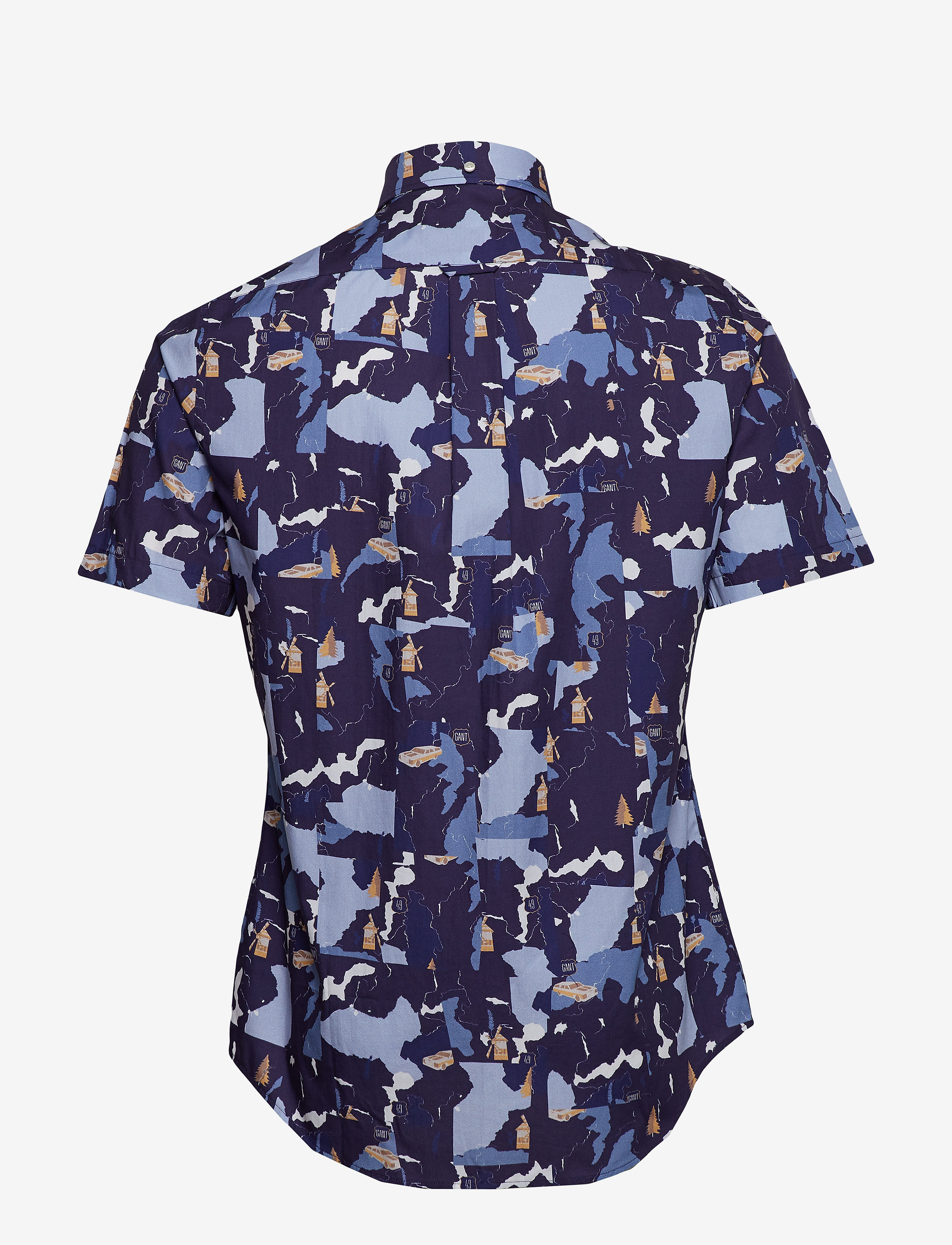 GANT - D1. COLLAGE PRINT SLIM BD SS - persian blue - 1