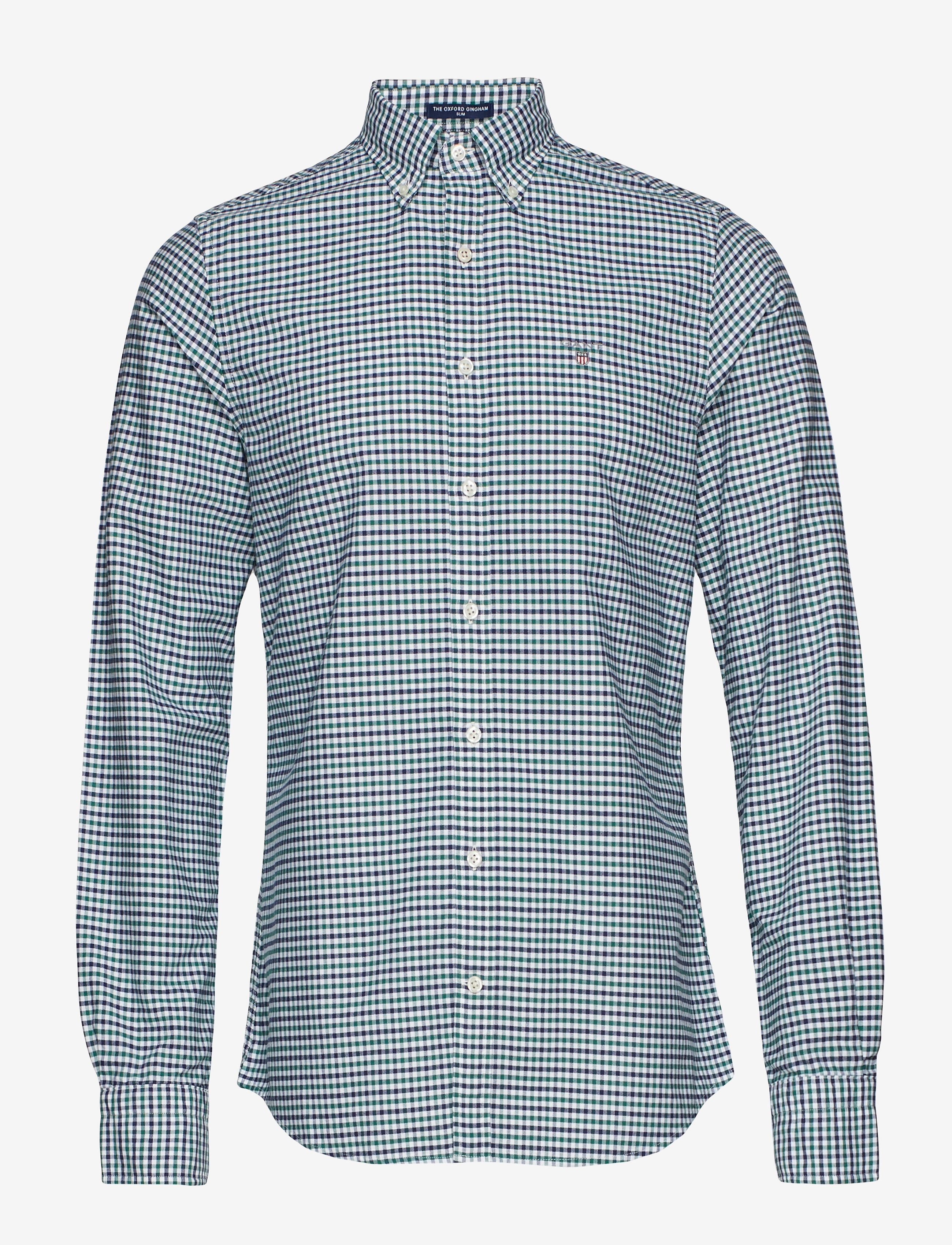 GANT - THE OXFORD 3 COL GINGHAM SLIM BD - ivy green - 0