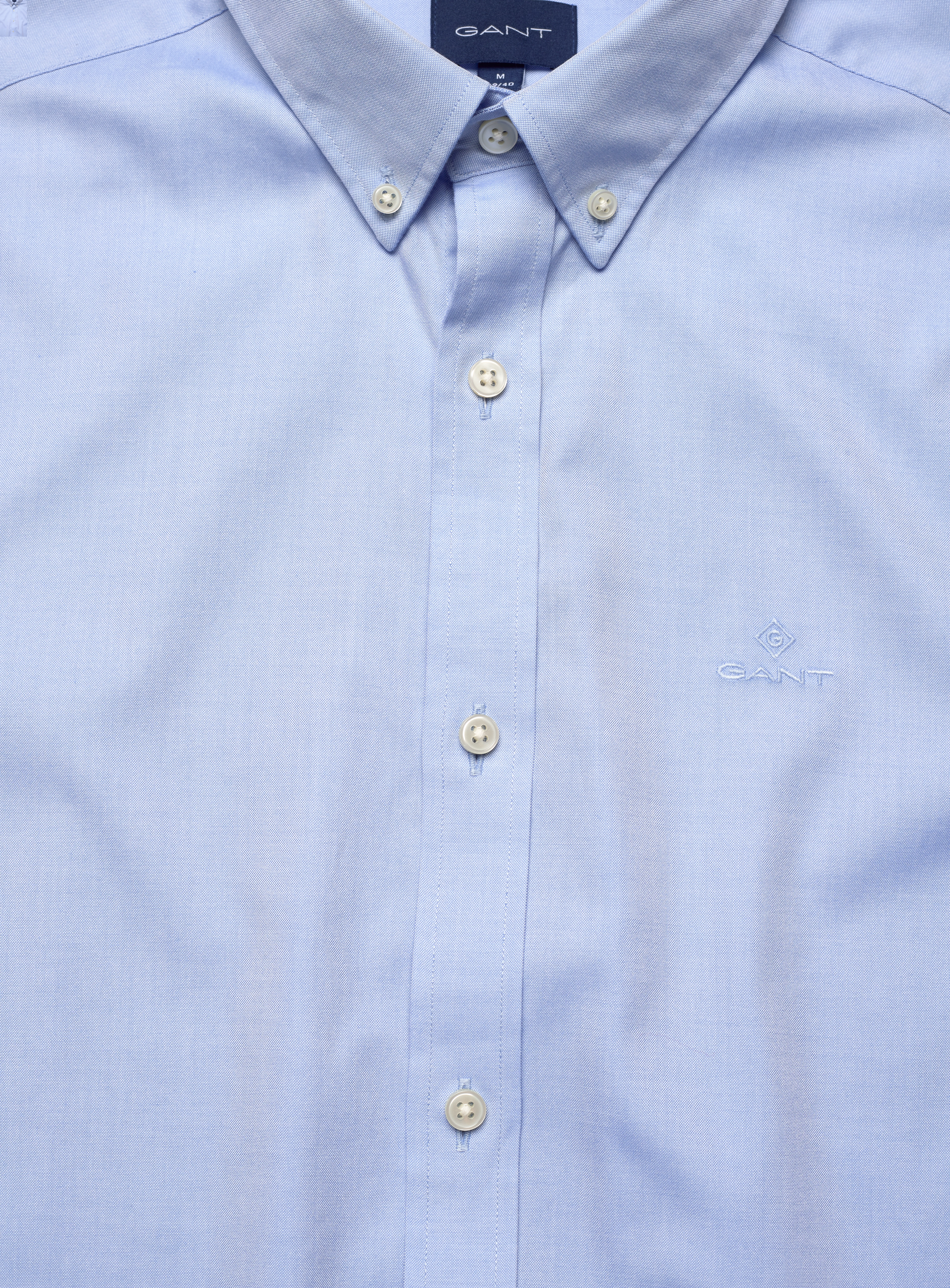 GANT - SLIM PINPOINT OXFORD BD - capri blue - 2