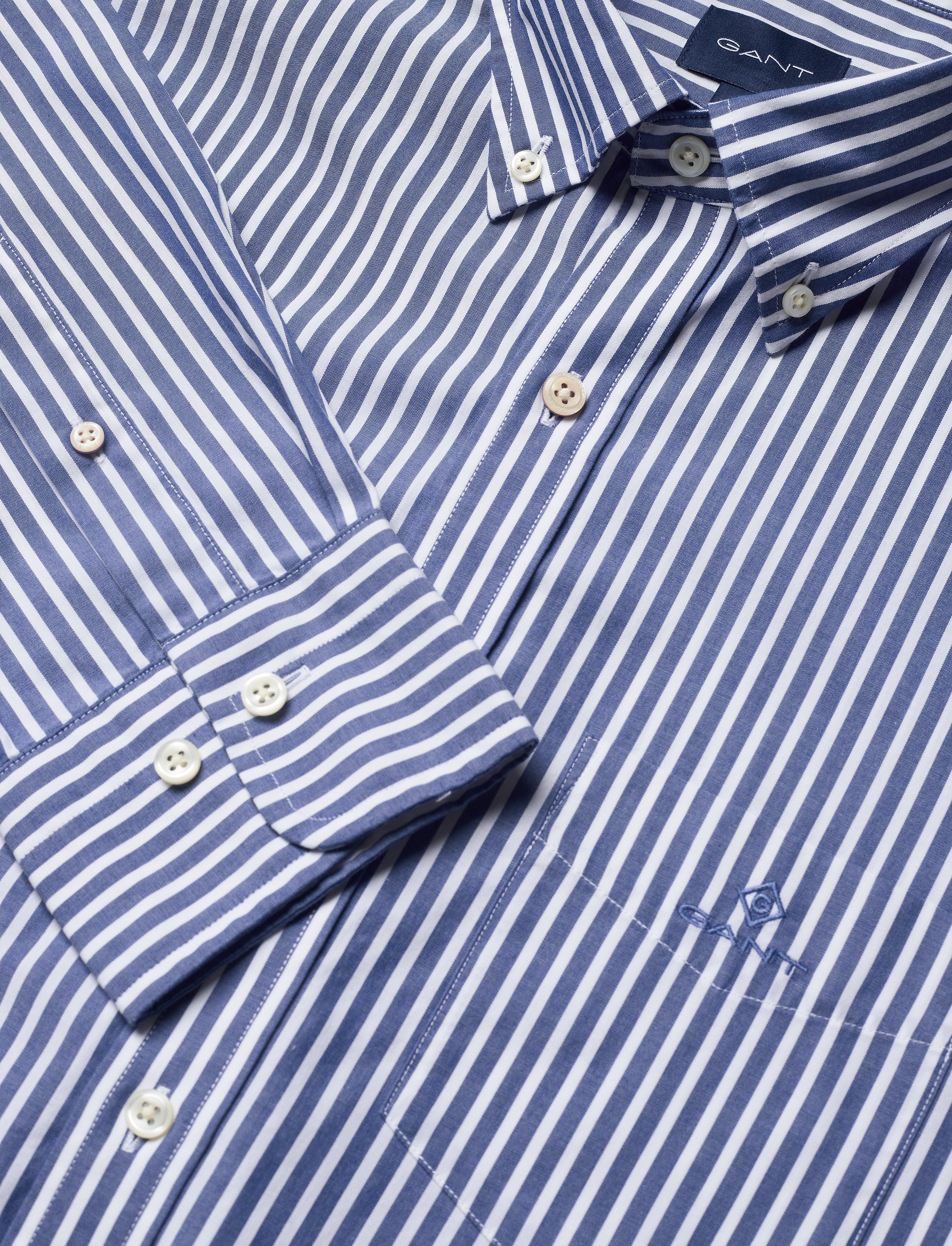 GANT - REG BROADCLOTH STRIPE BD - college blue - 3