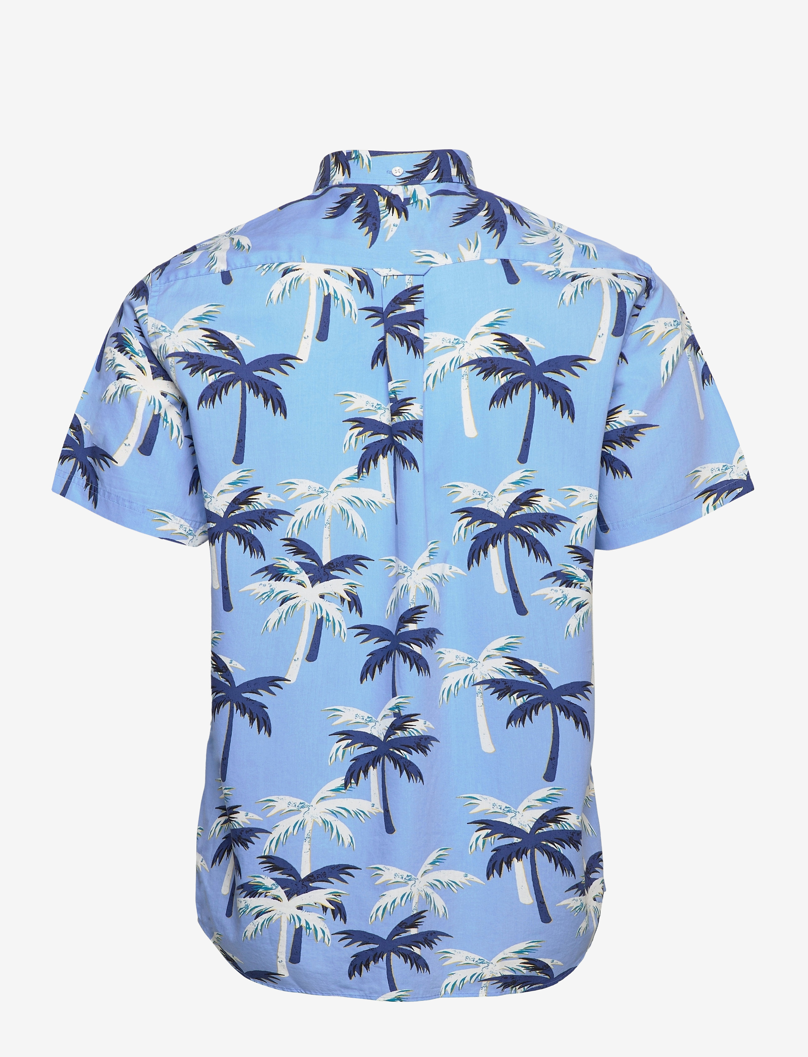 GANT - D1. BC PALM PRINT REG BD SS - blue bell - 1