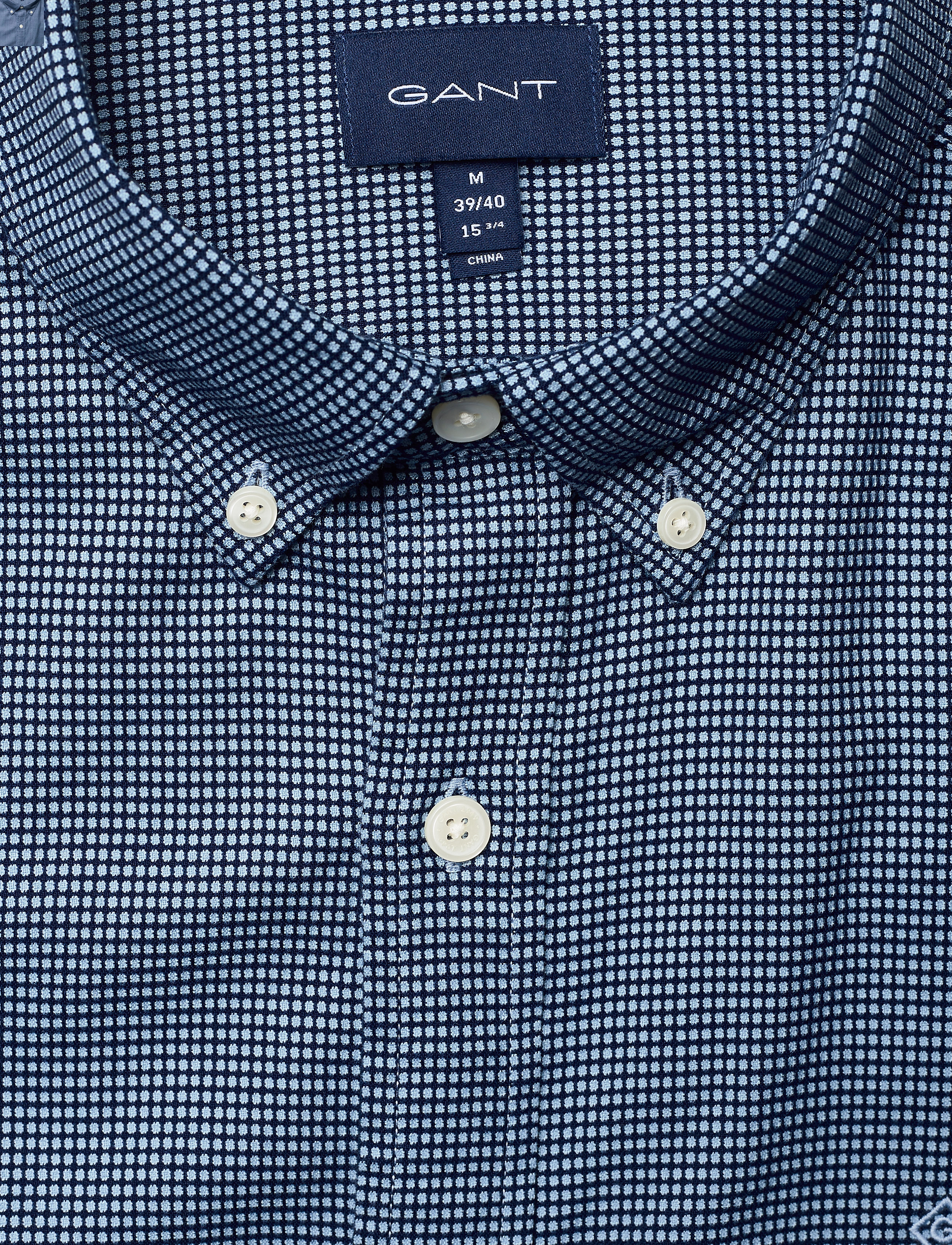GANT - D1. MELANGE DOBBY SLIM BD - capri blue - 2
