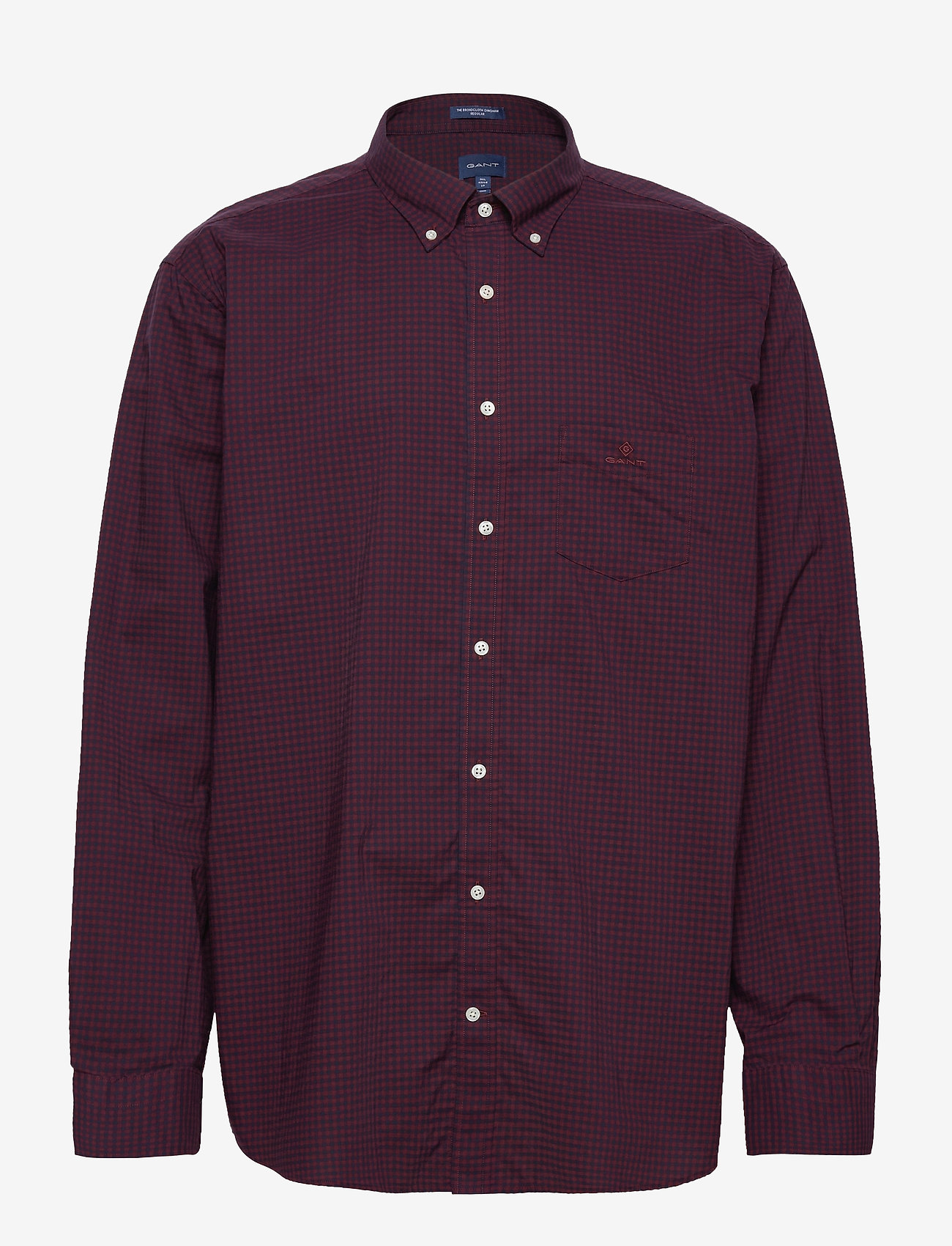 GANT - D1. REG BC 2 COL GINGHAM BD - port red - 0