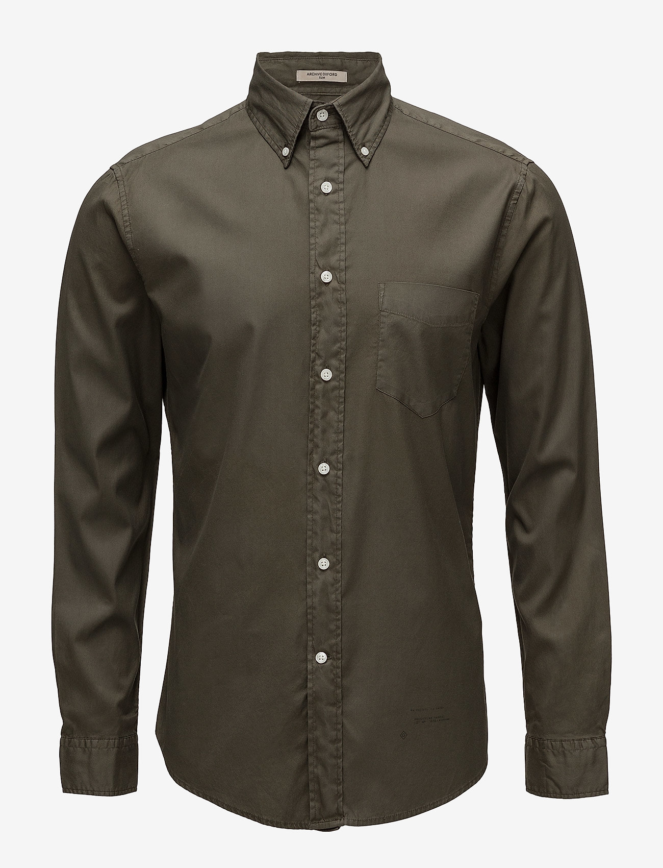 GANT - R1. ARCHIVE OXFORD SLIM BD - kalamata green - 0