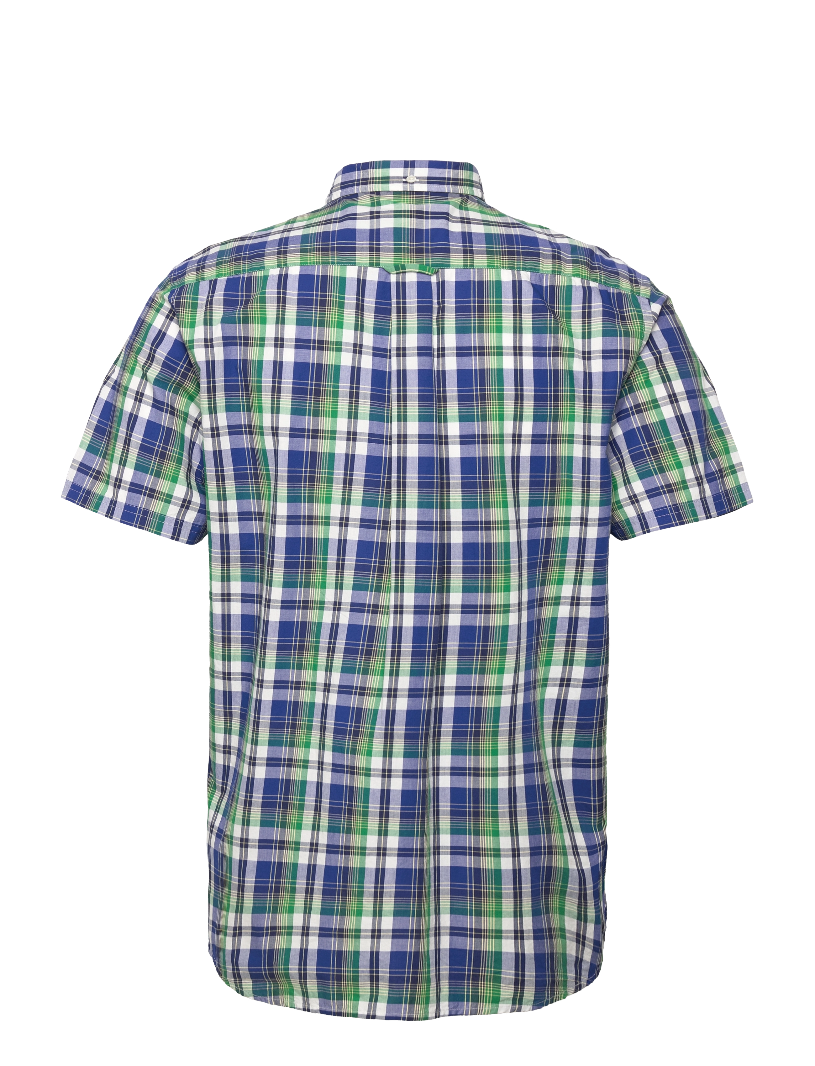 GANT - D2. REG WASHED POPLIN CHECK SS BD - lavish green - 1