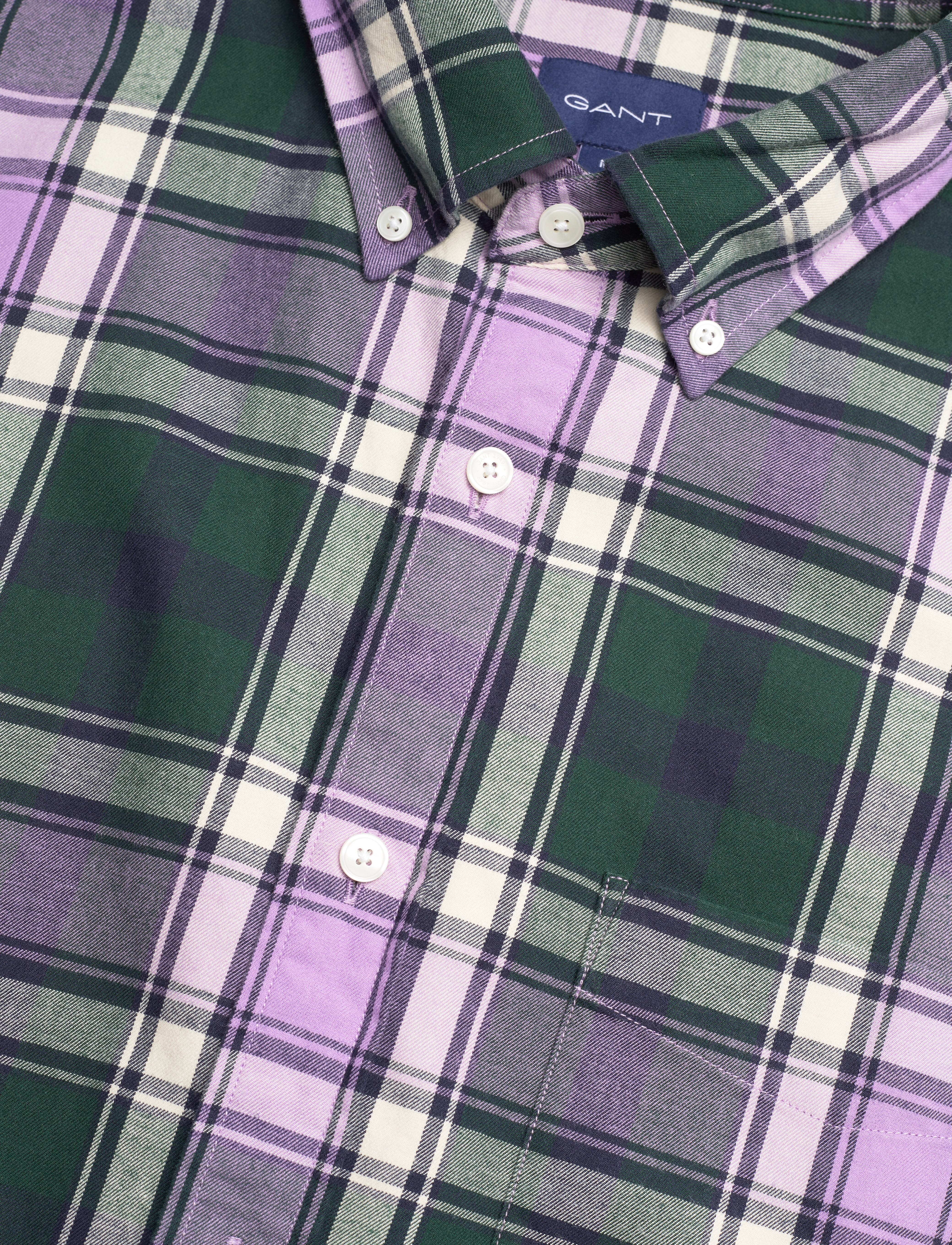 GANT - D2. OS TWILL CHECK BD - orchid lilac - 3