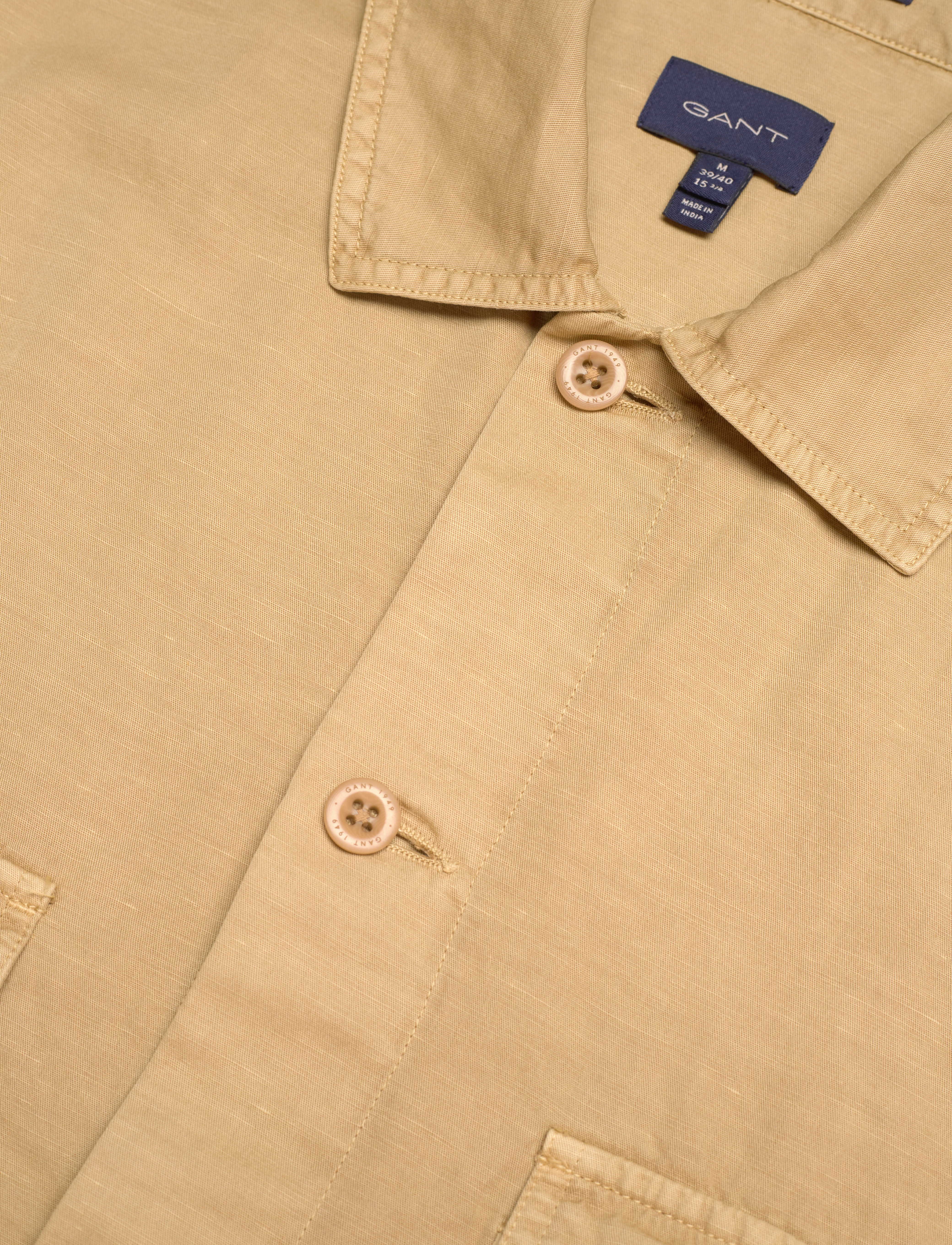 GANT - D2. GMNT DYED OVERSHIRT - hazelwood beige - 4