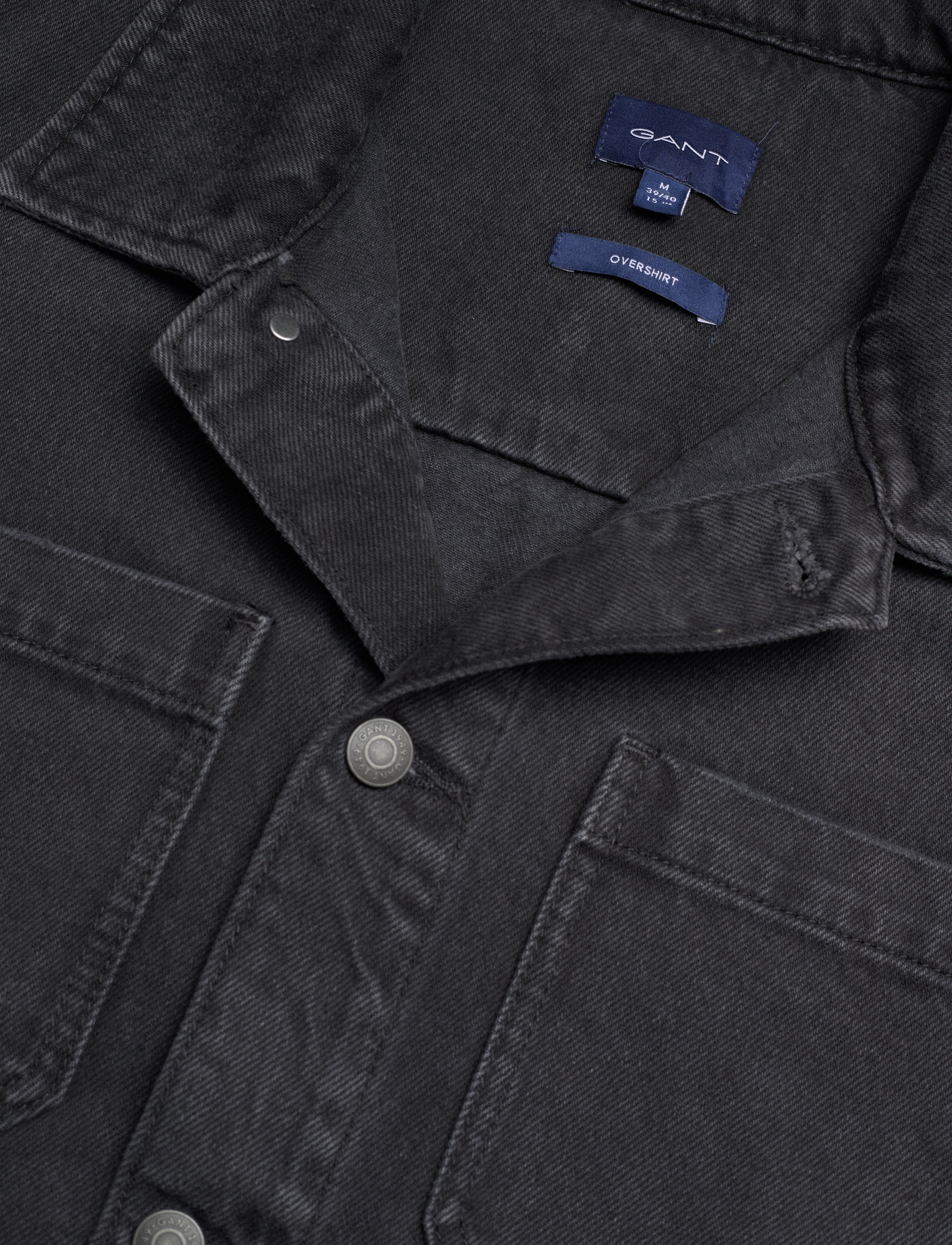GANT - D1. DENIM OVERSHIRT - black vintage - 2