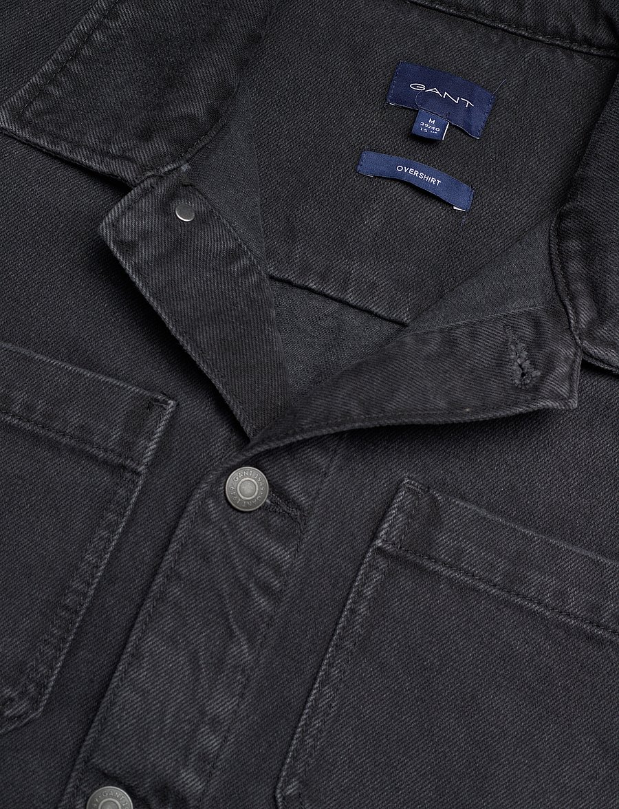 GANT - D1. DENIM OVERSHIRT - black vintage - 2