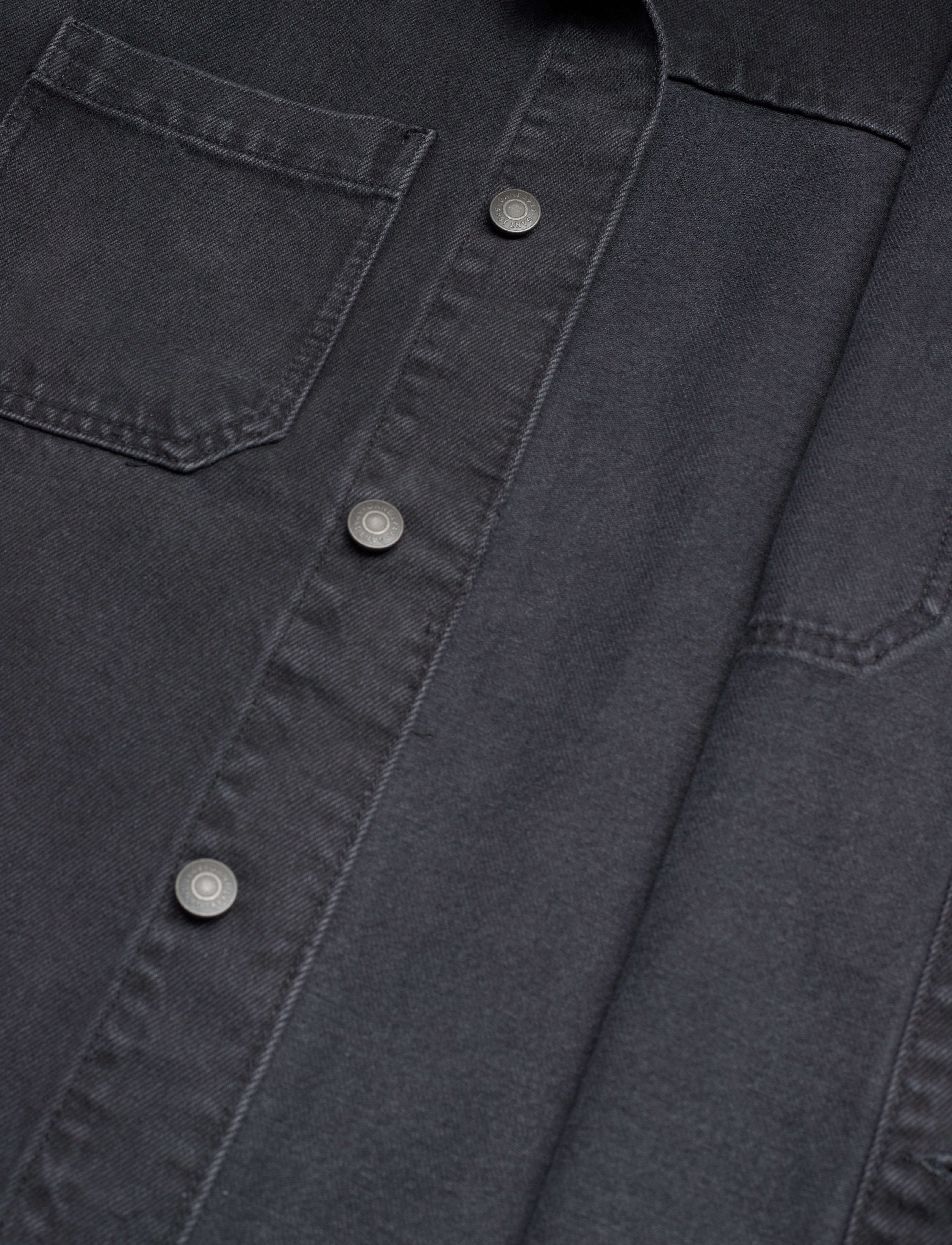 GANT - D1. DENIM OVERSHIRT - black vintage - 4