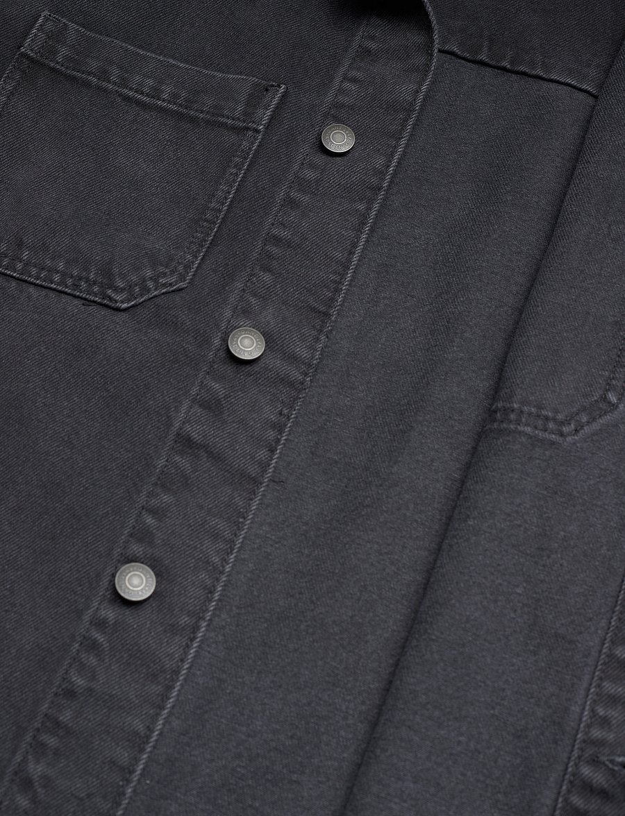GANT - D1. DENIM OVERSHIRT - black vintage - 4