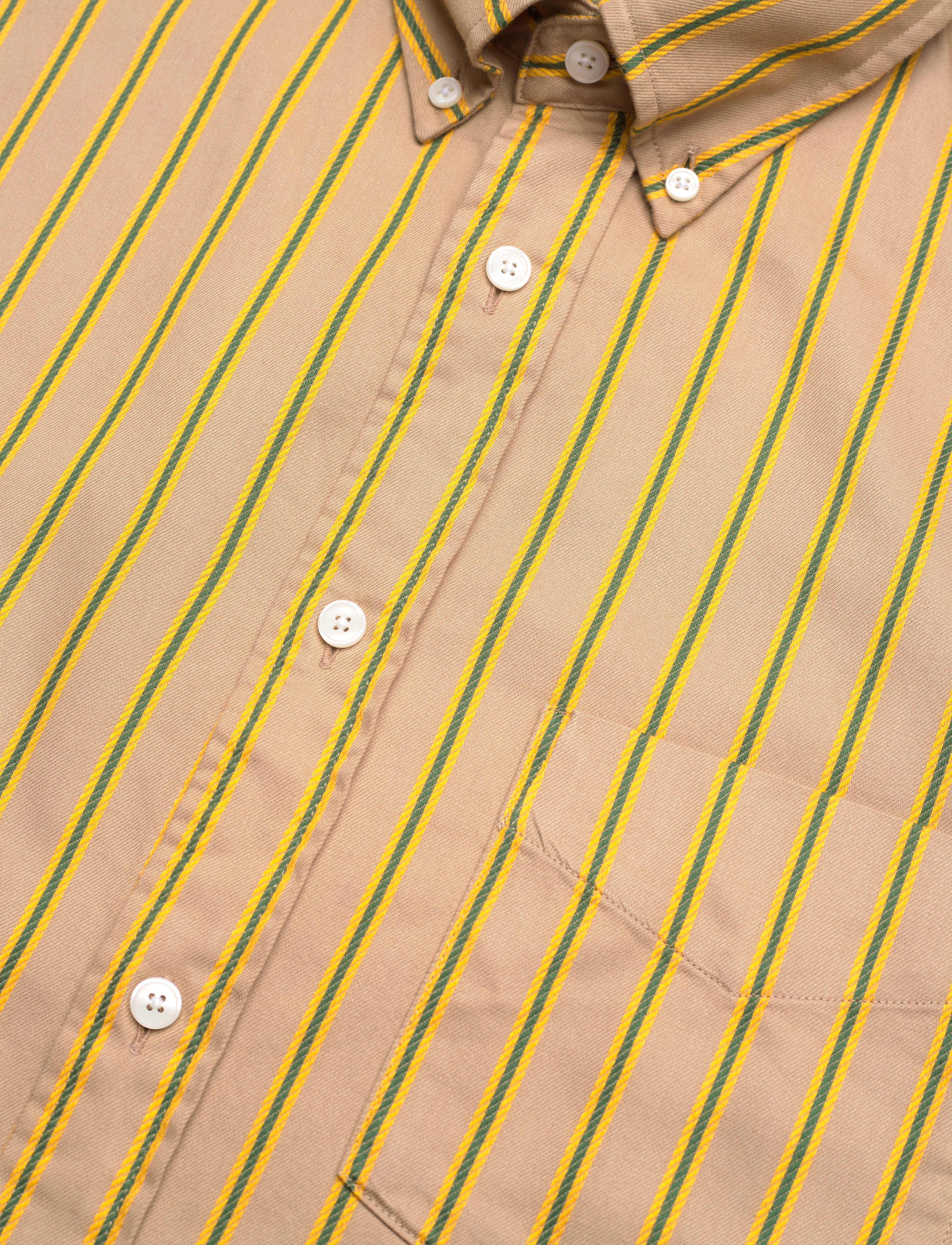 GANT - D1. REL DOBBY STRIPE SHIRT - dark khaki - 3