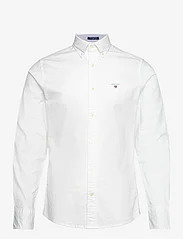 GANT - D1. SLIM OXFORD STRETCH SHIRT - oksfordo marškiniai - white - 0