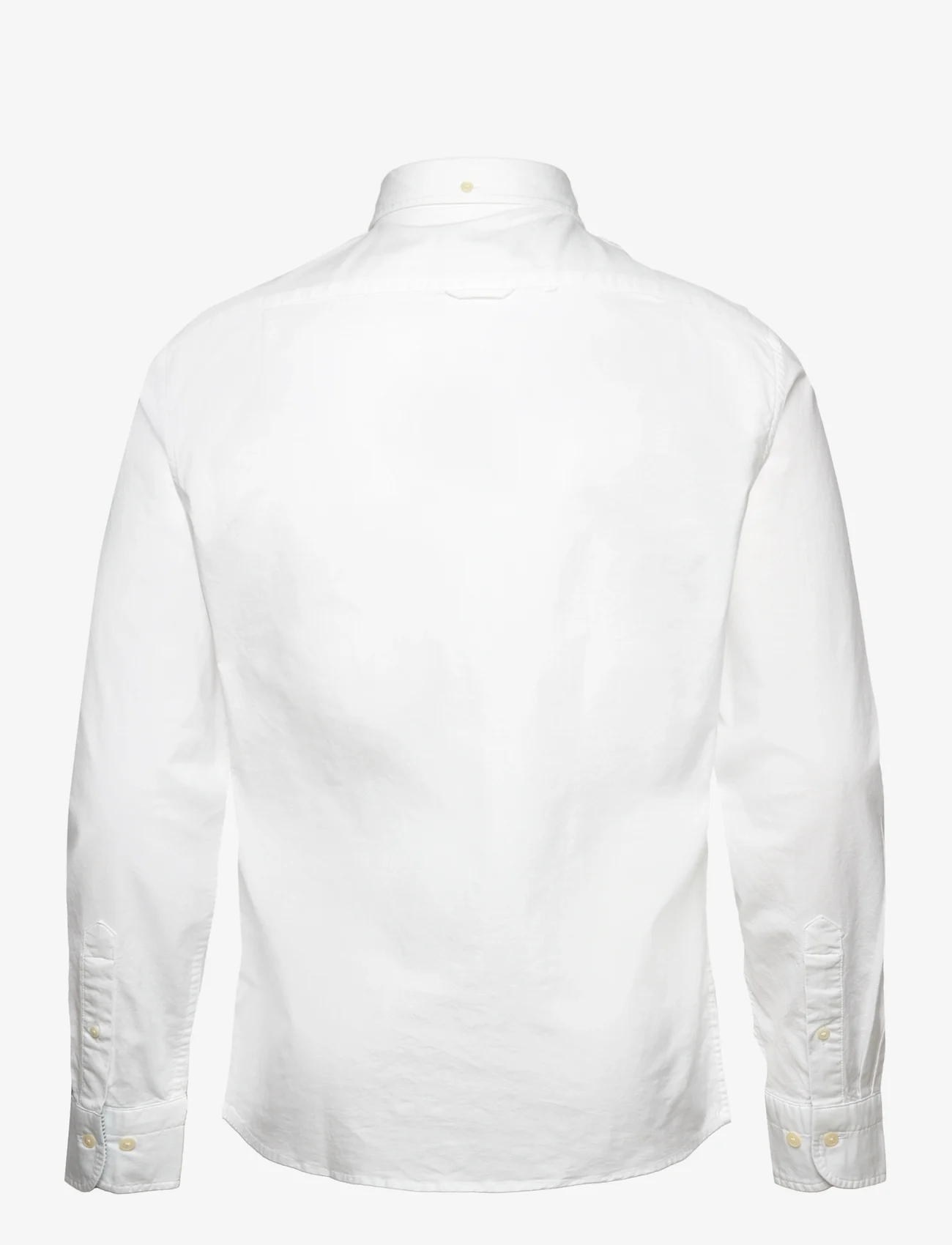 GANT - D1. SLIM OXFORD STRETCH SHIRT - oksfordo marškiniai - white - 1