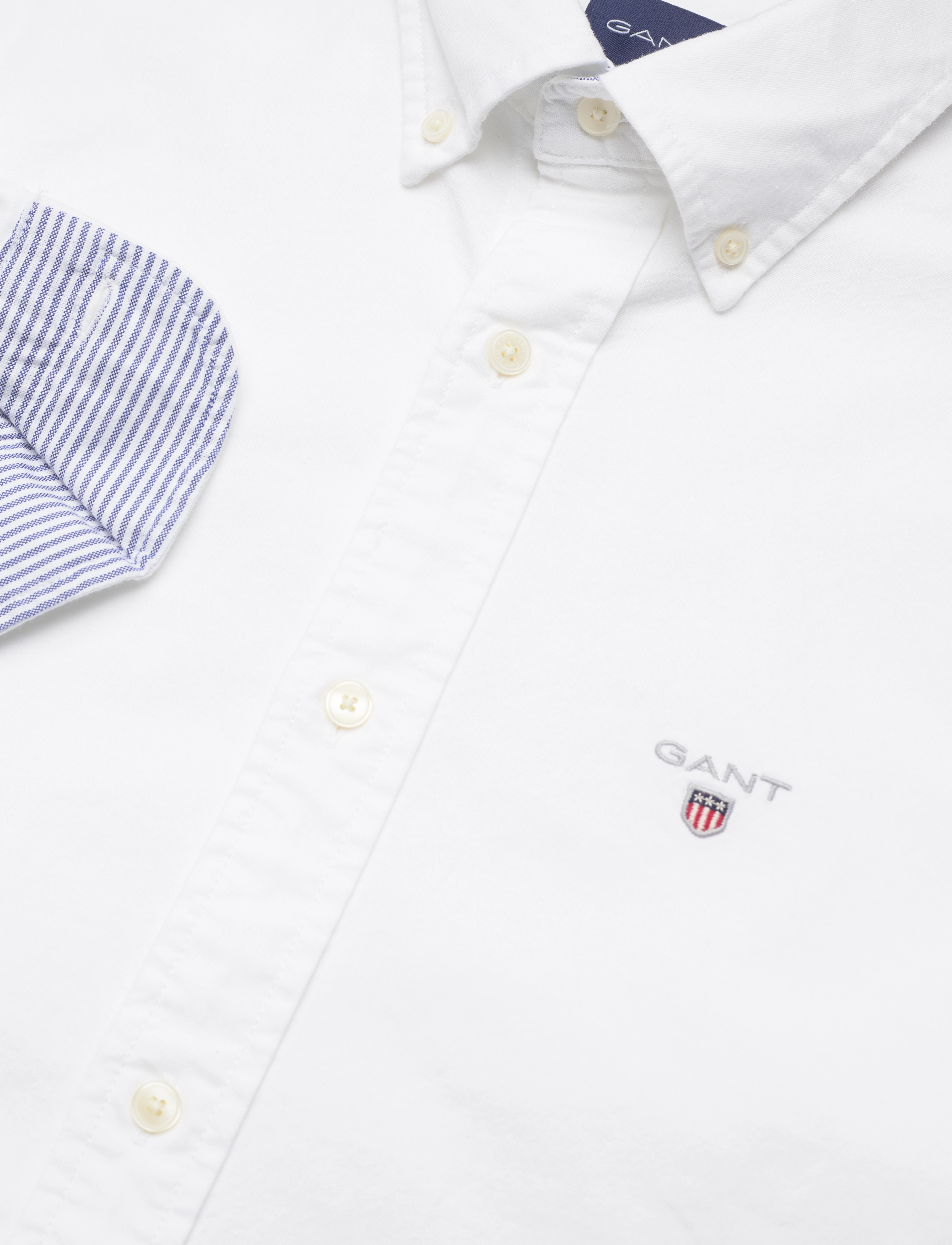 GANT - D1. SLIM OXFORD STRETCH SHIRT - white - 3