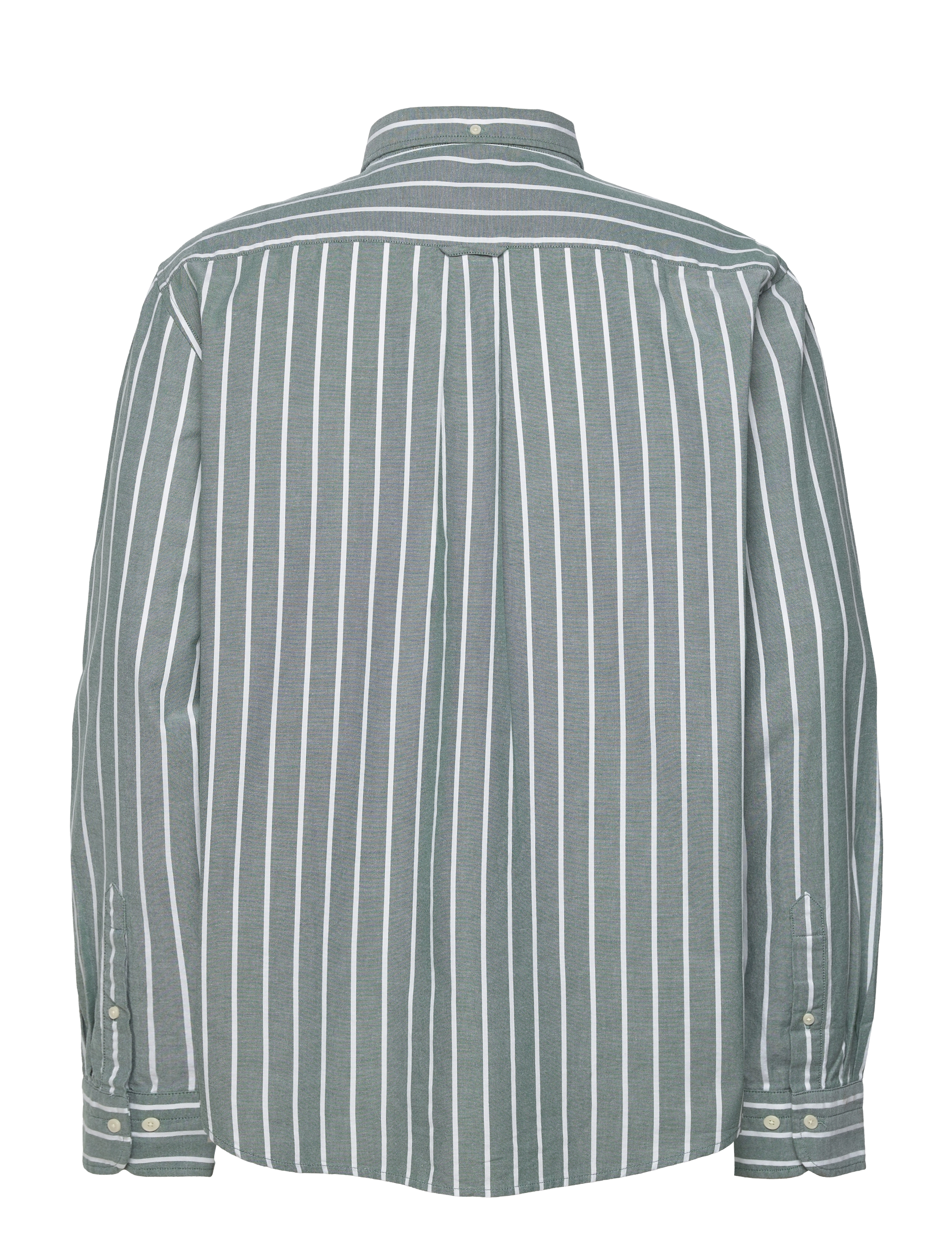 GANT - D1. REG UT OXF WIDE STRIPE SHIRT - forest green - 1