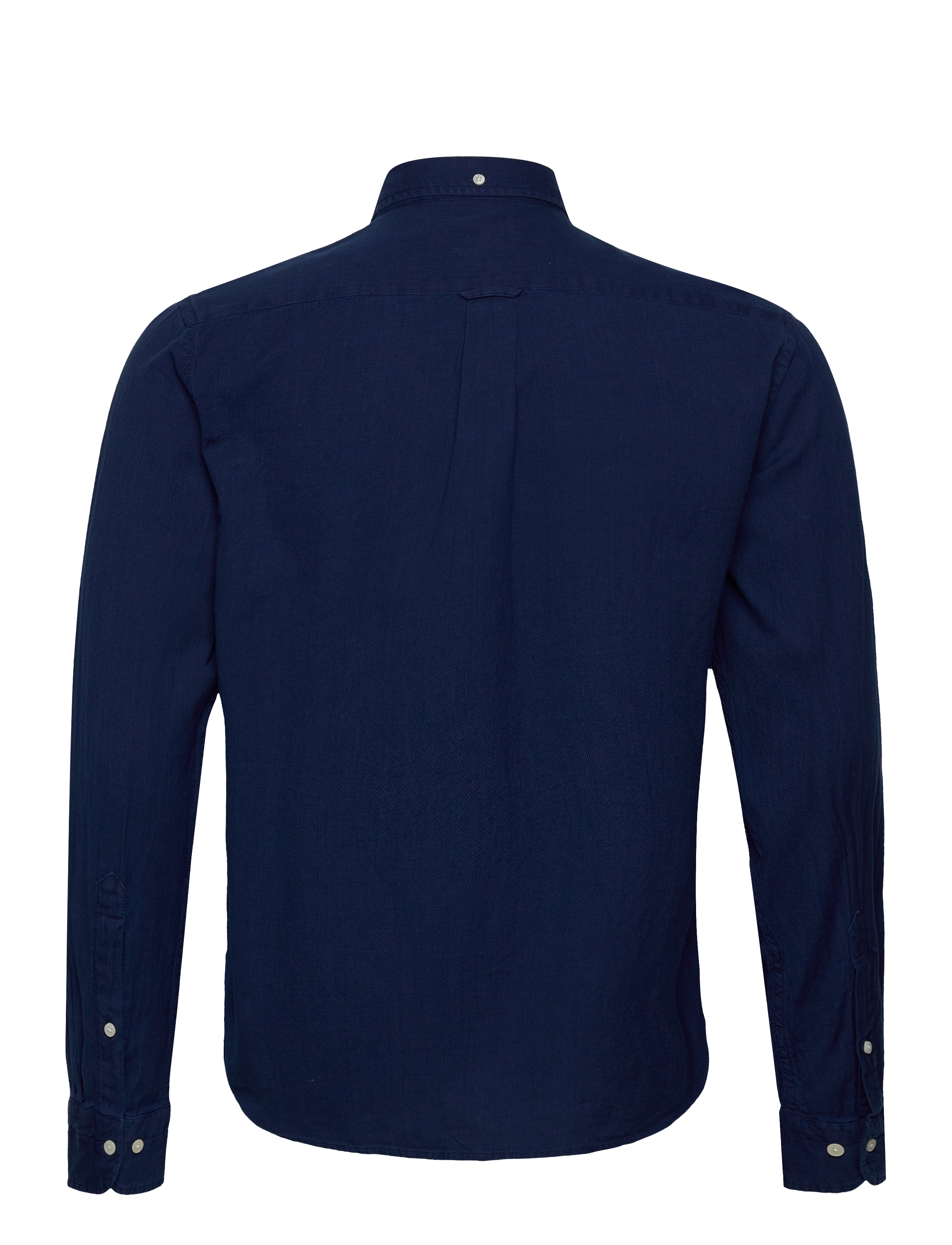 GANT - D1. REG UT INDIGO TEXTURE SHIRT - dark indigo - 1