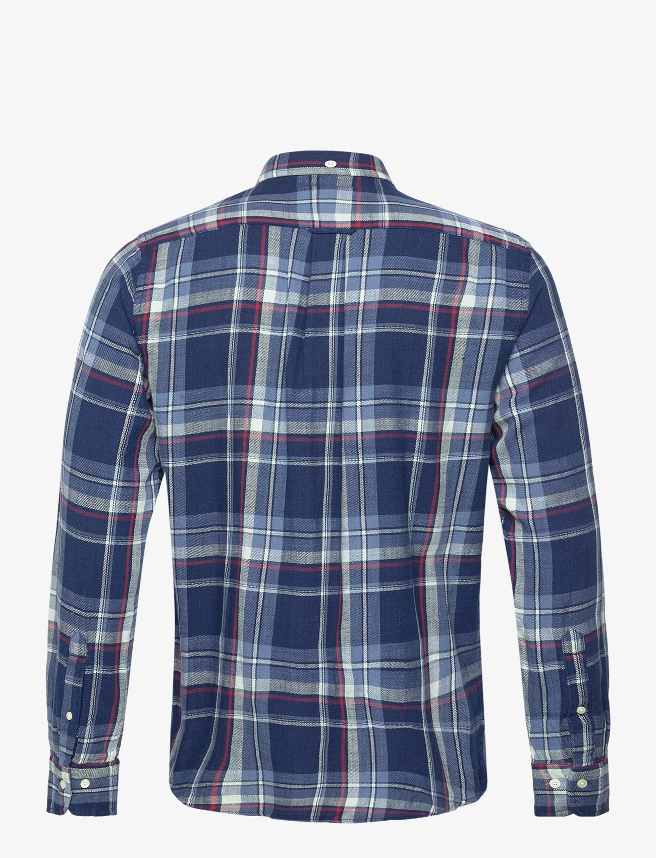 GANT - D1. REG UT INDIGO PLAID SHIRT - casual skjortor - dark indigo - 1