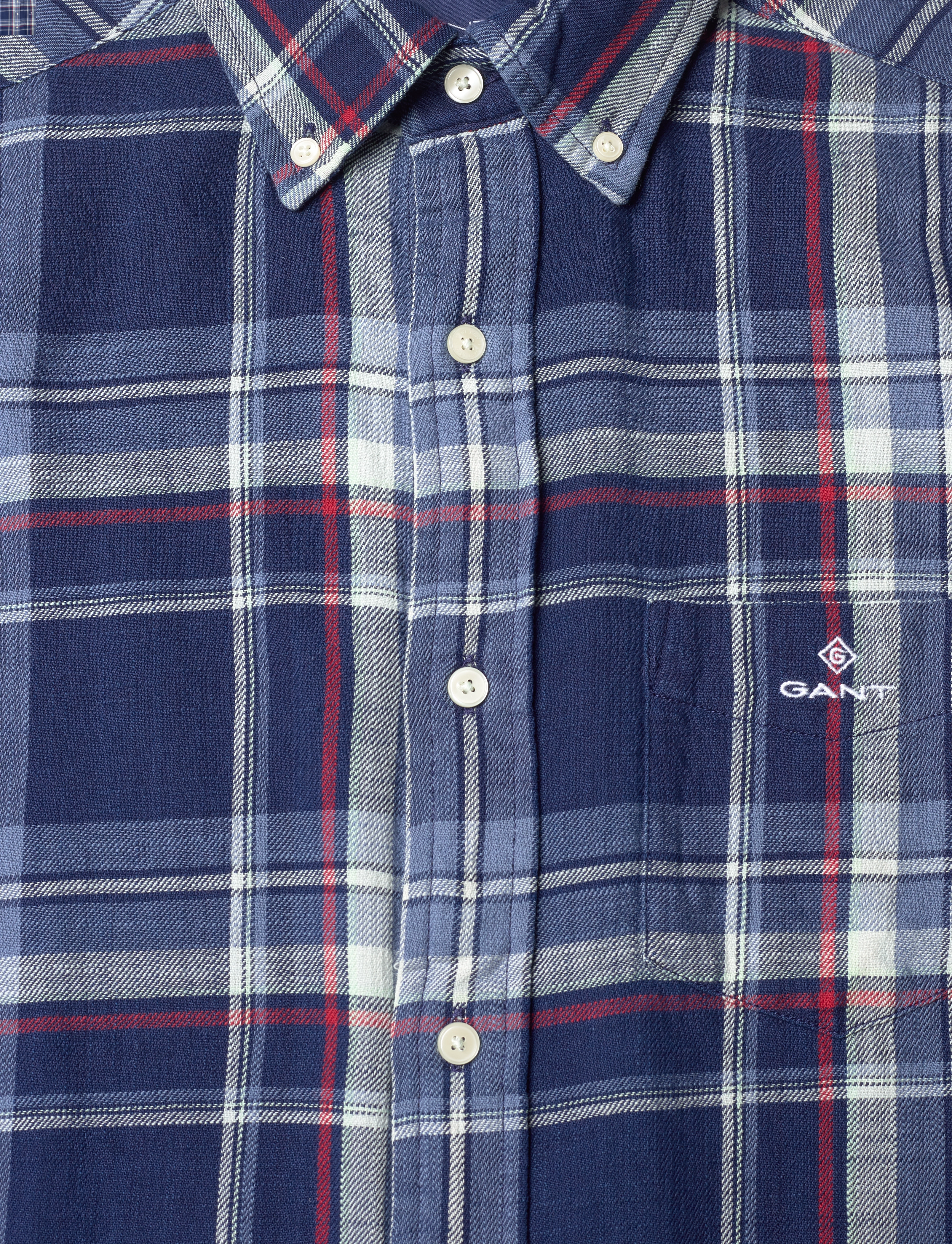 GANT - D1. REG UT INDIGO PLAID SHIRT - dark indigo - 2