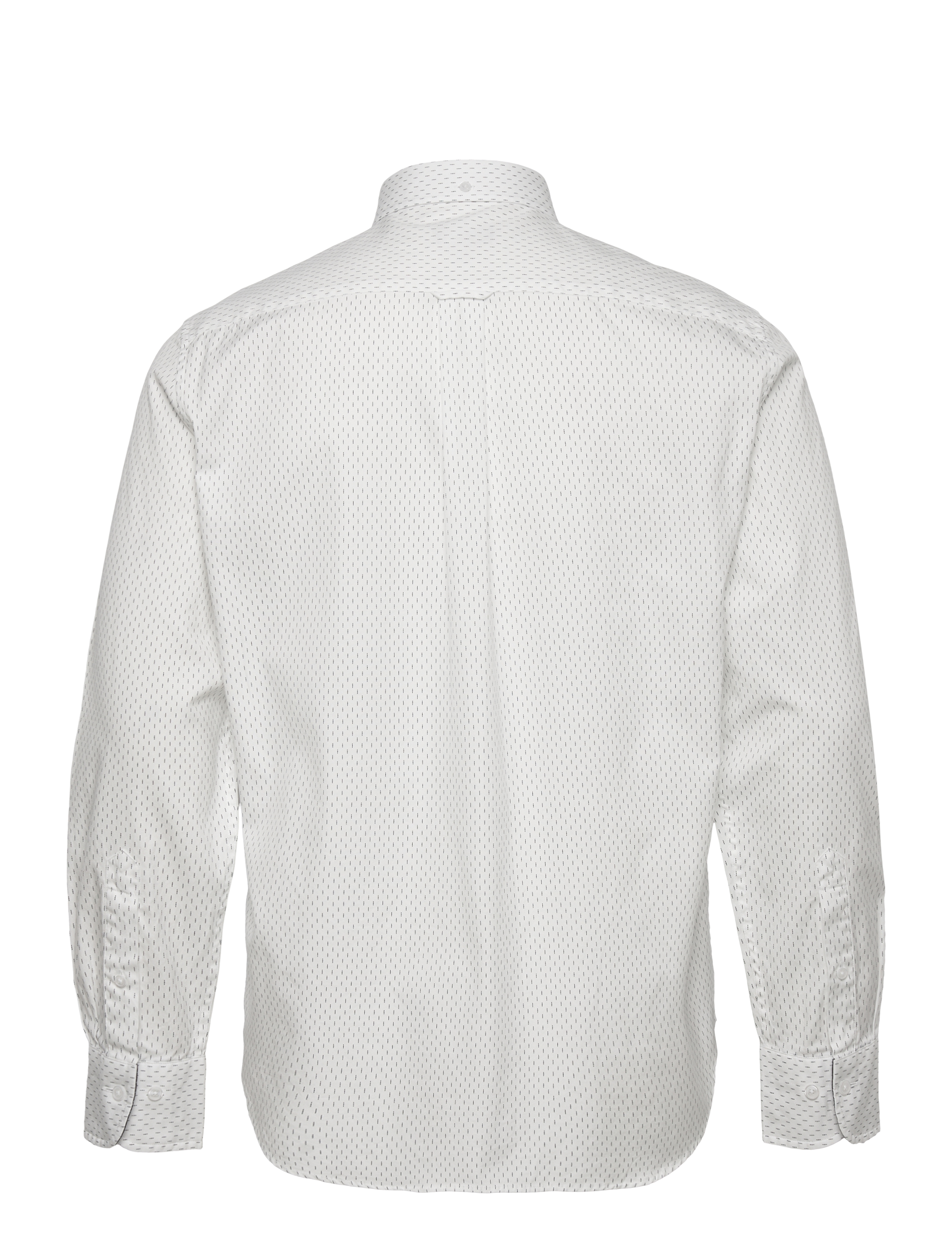 GANT - D1. REG MICRO PRINT OXFORD SHIRT - eggshell - 1