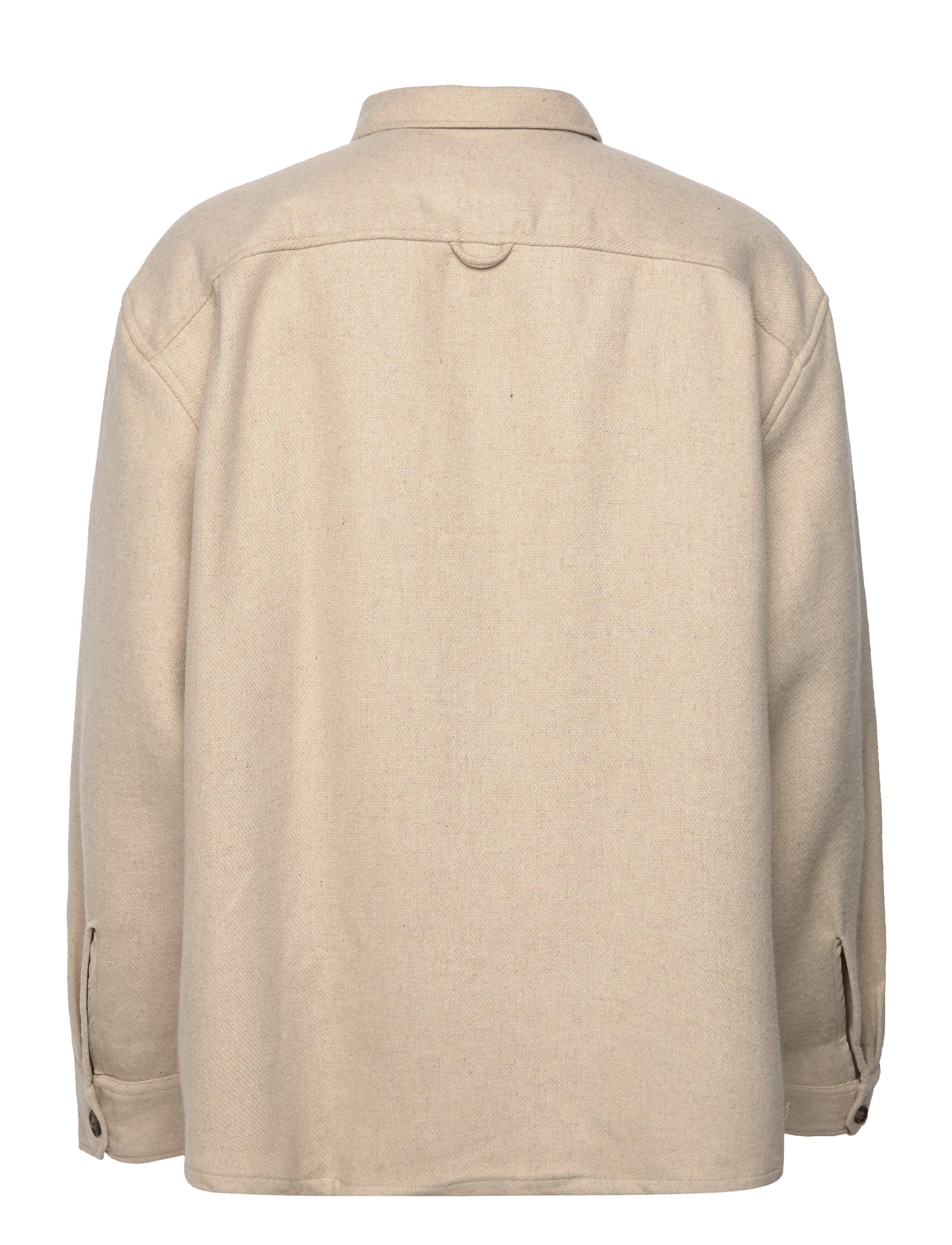 GANT - D1. WOOL BLEND OVERSHIRT - light beige melange - 1