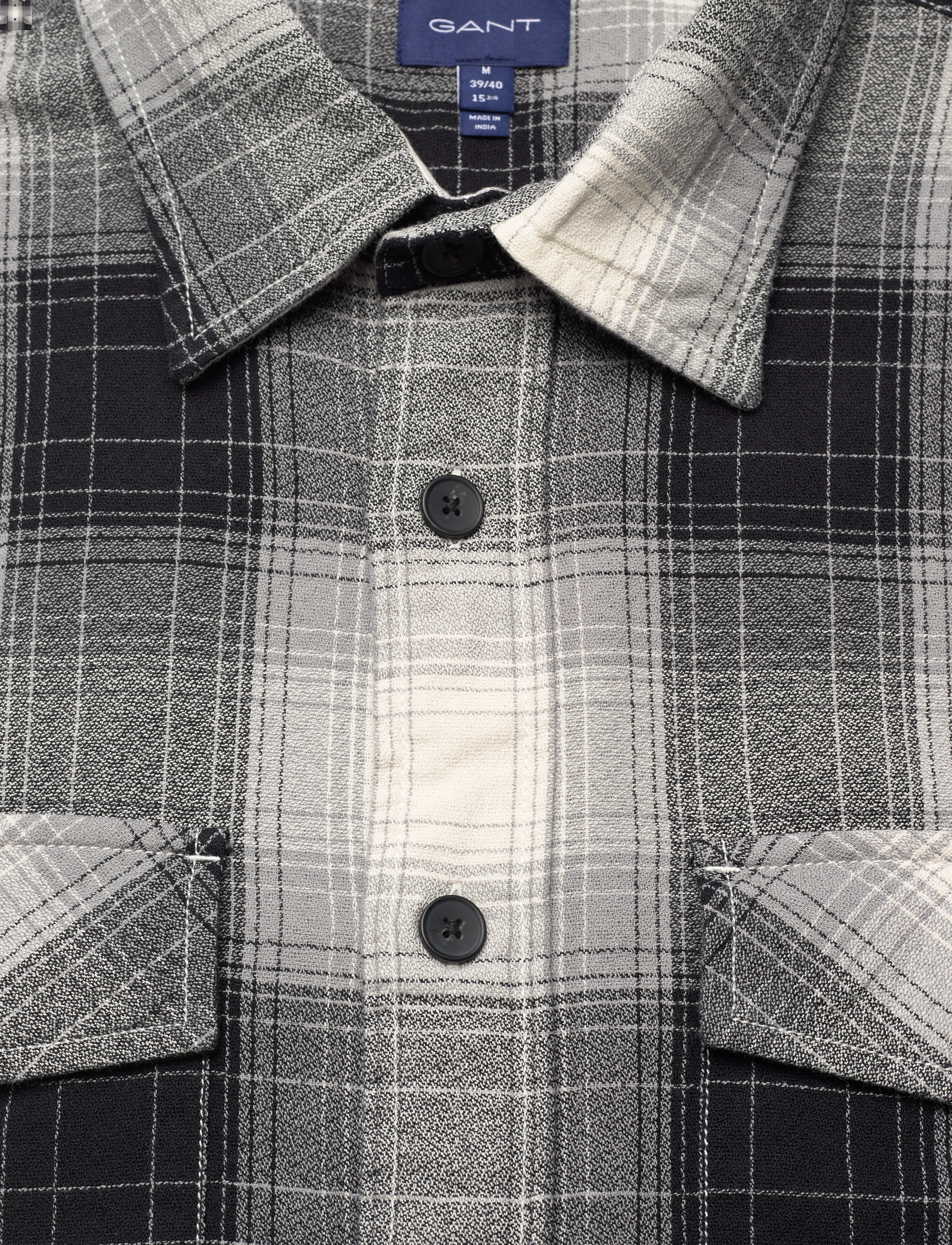 GANT - D1. REL SHADOW CHECK SHIRT - black - 2