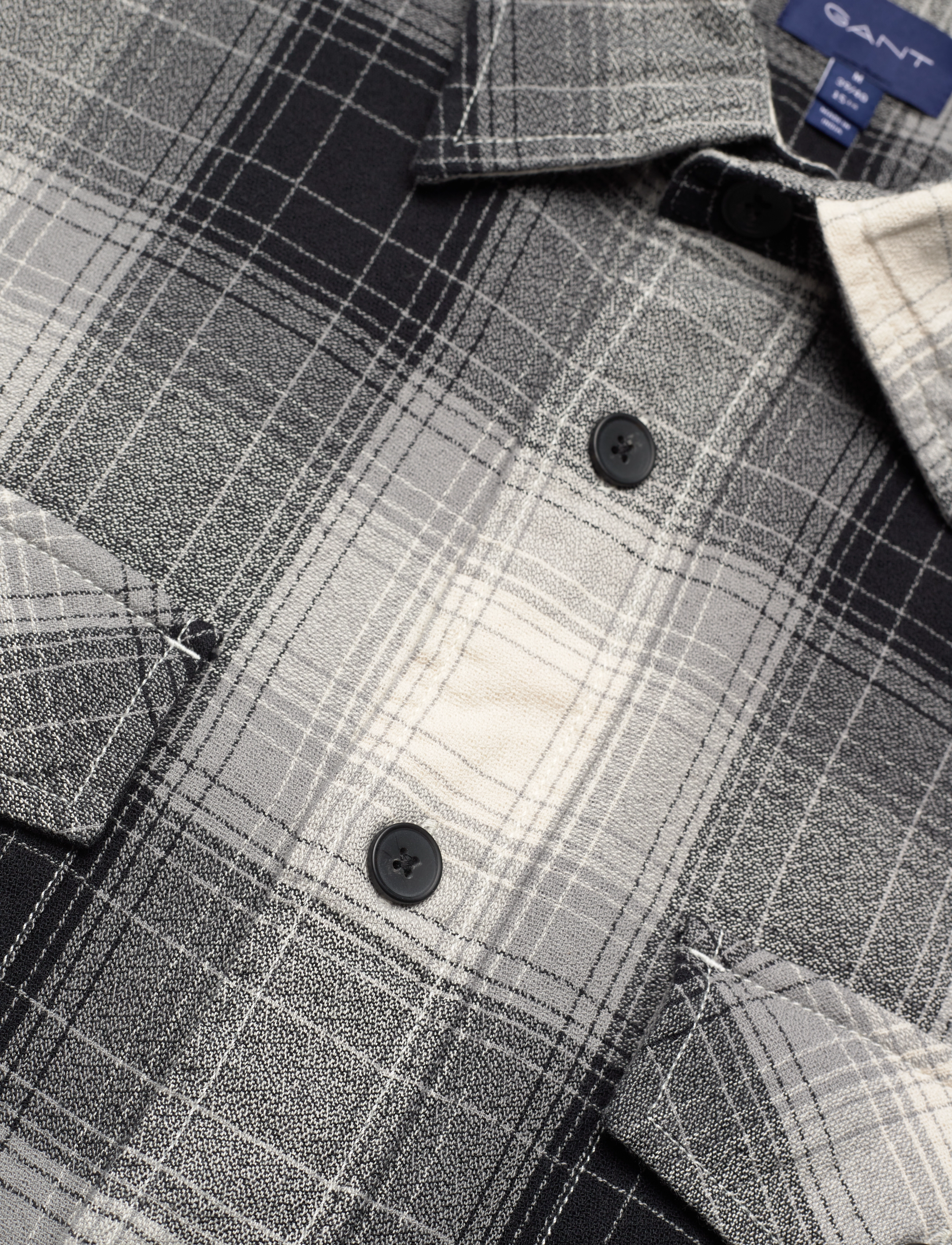 GANT - D1. REL SHADOW CHECK SHIRT - black - 3
