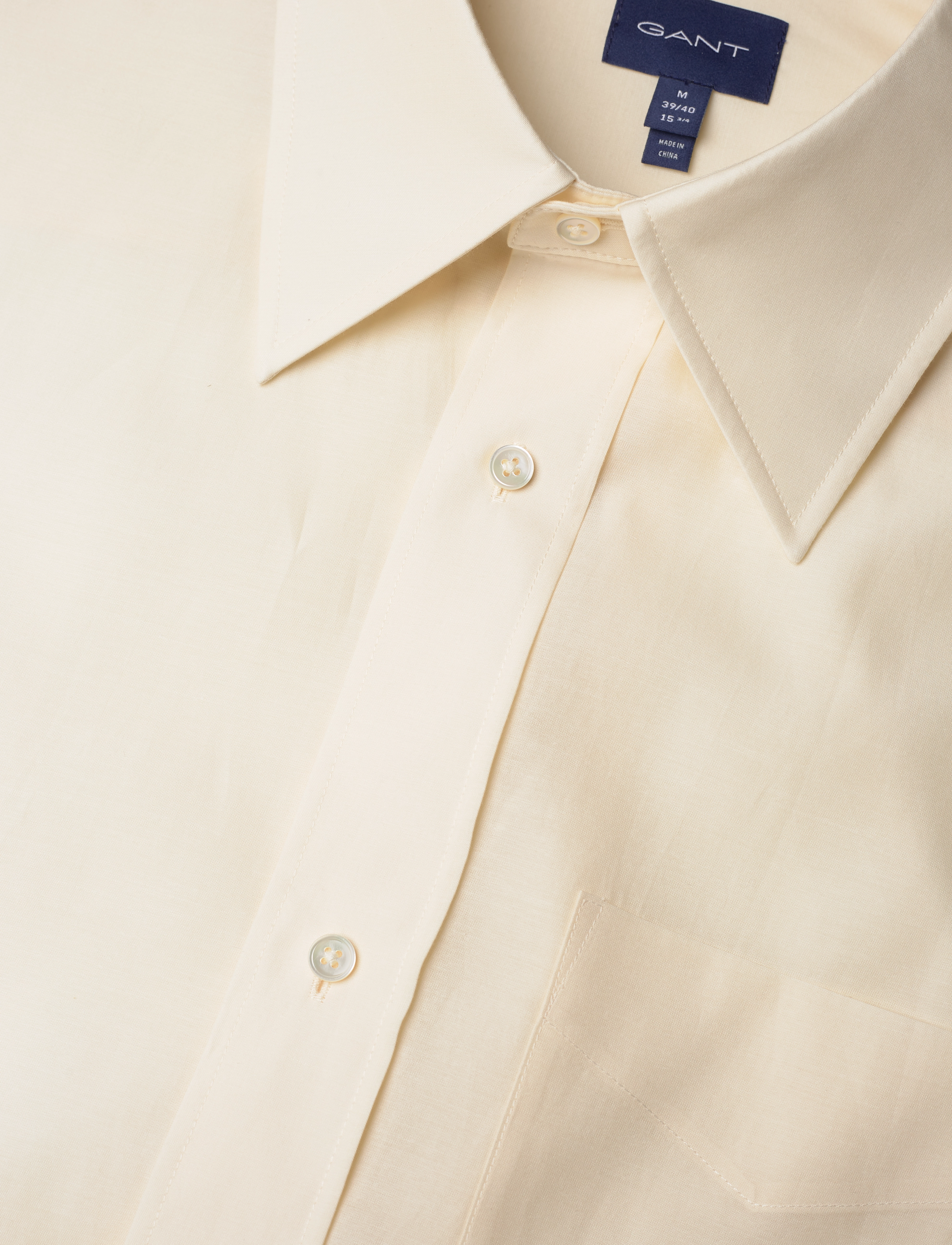 GANT - D1. REL COTTON SILK SHIRT - cream - 3