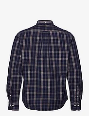 GANT - D1. REG UT CORD CHECK SHIRT - corduroy shirts - evening blue - 1