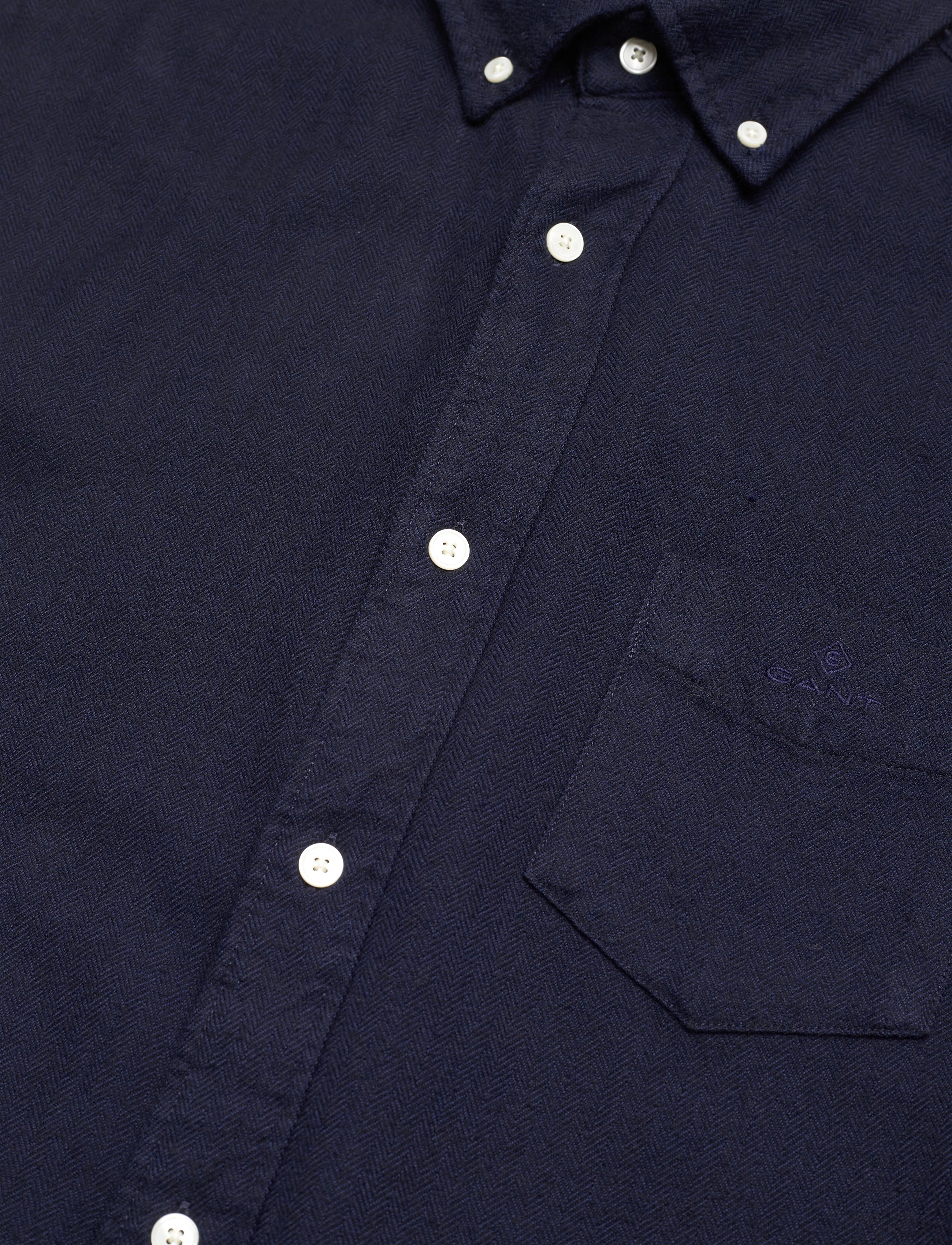 GANT - D1. REG UT HERRINGBONE SHIRT - evening blue - 4