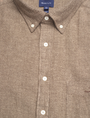 GANT - D1. REG UT HERRINGBONE SHIRT - basic shirts - rich brown - 3